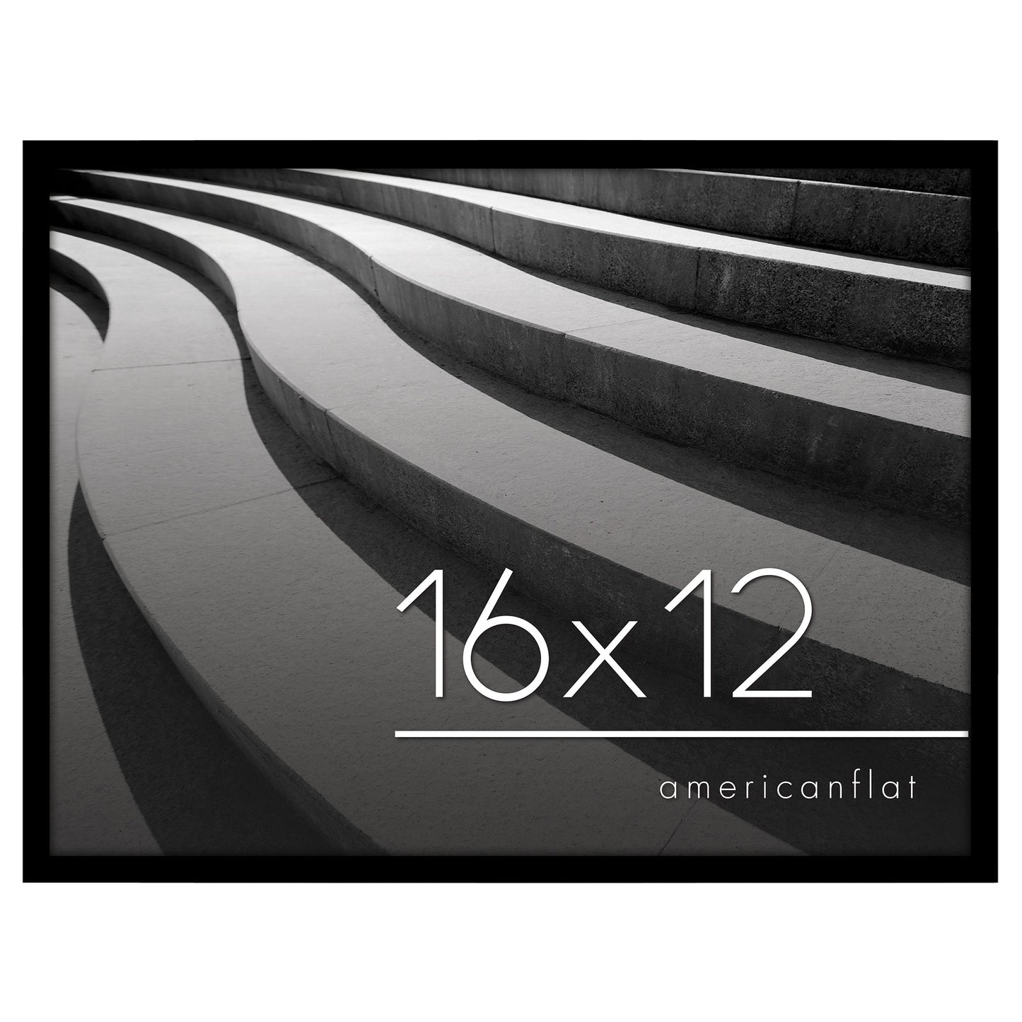 Modern Gallery Poster Frame without Mat, Black | Streamline Collection