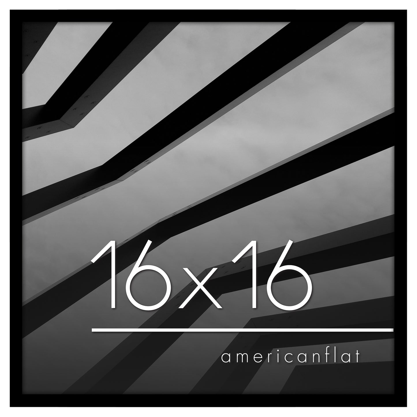 Modern Gallery Poster Frame without Mat, Black | Streamline Collection