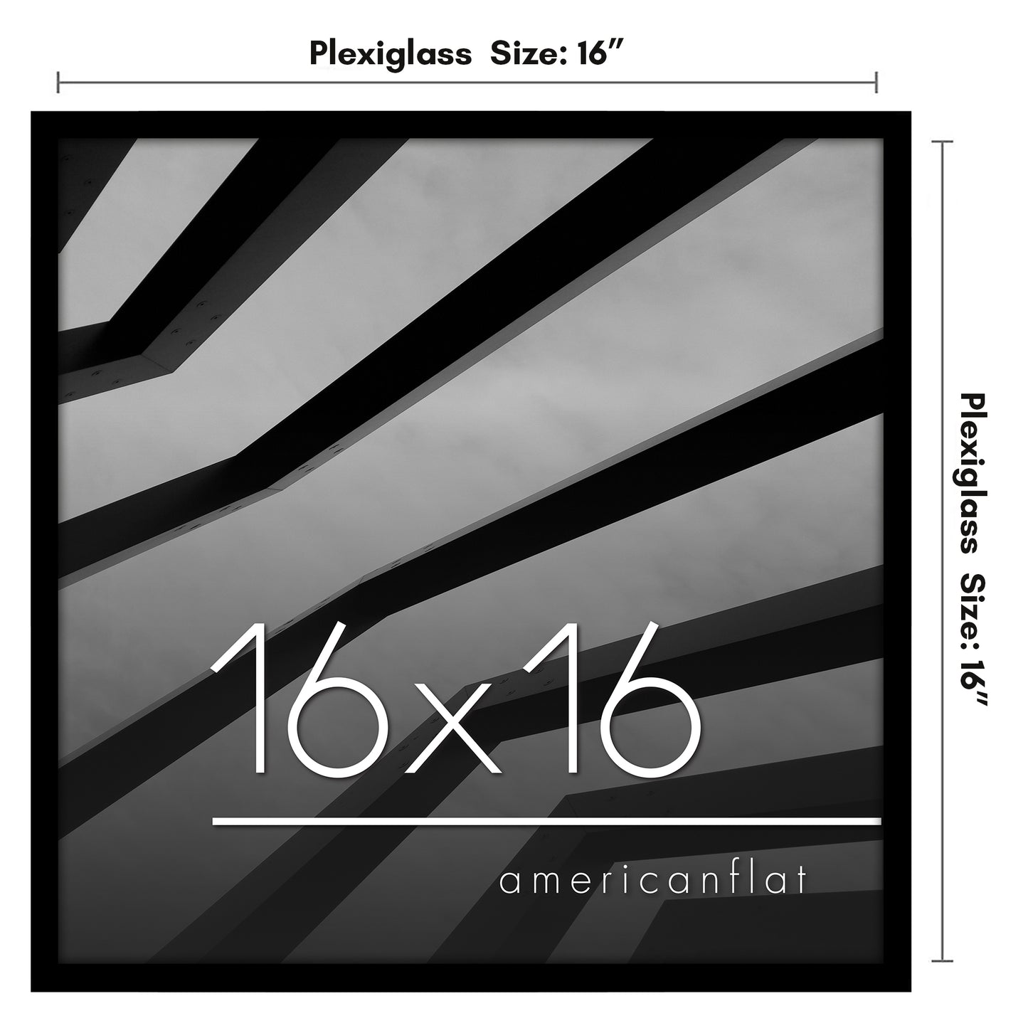 Modern Gallery Poster Frame without Mat, Black | Streamline Collection