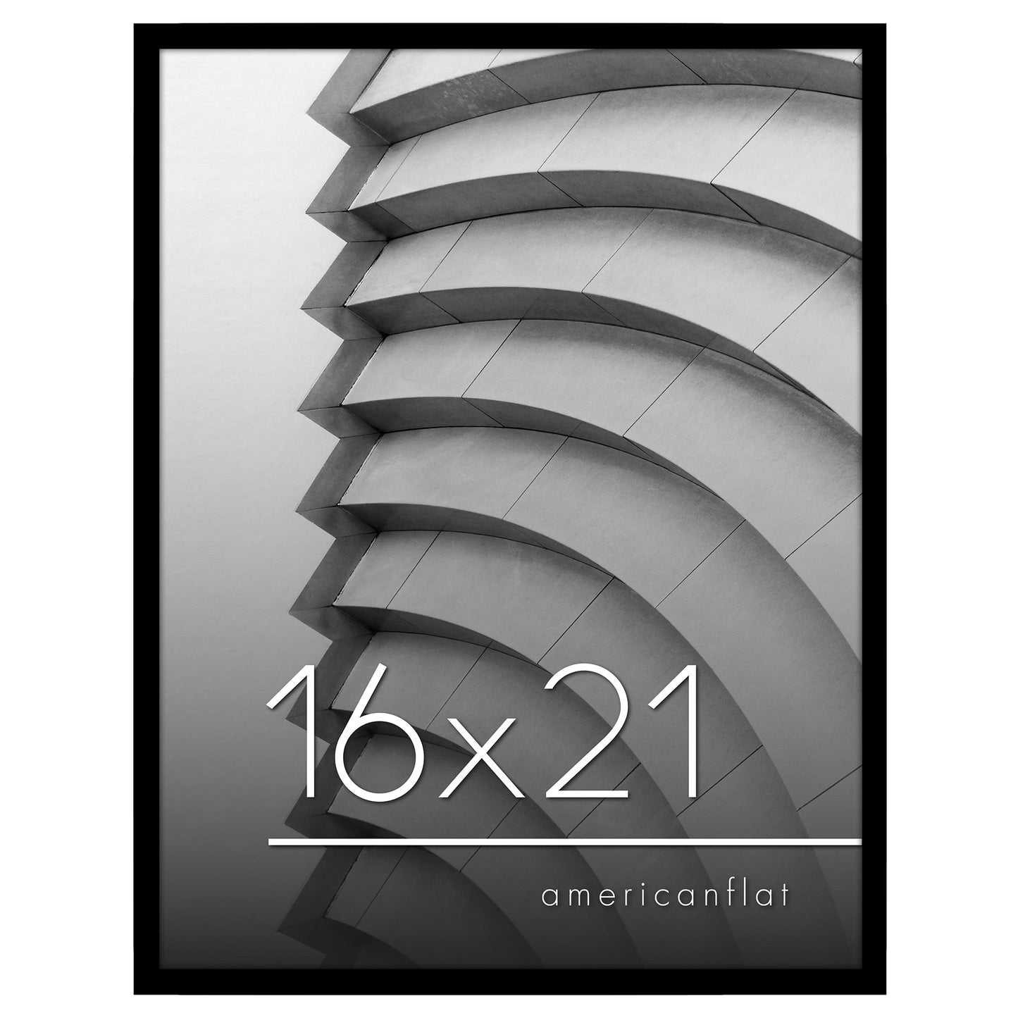 Modern Gallery Poster Frame without Mat, Black | Streamline Collection