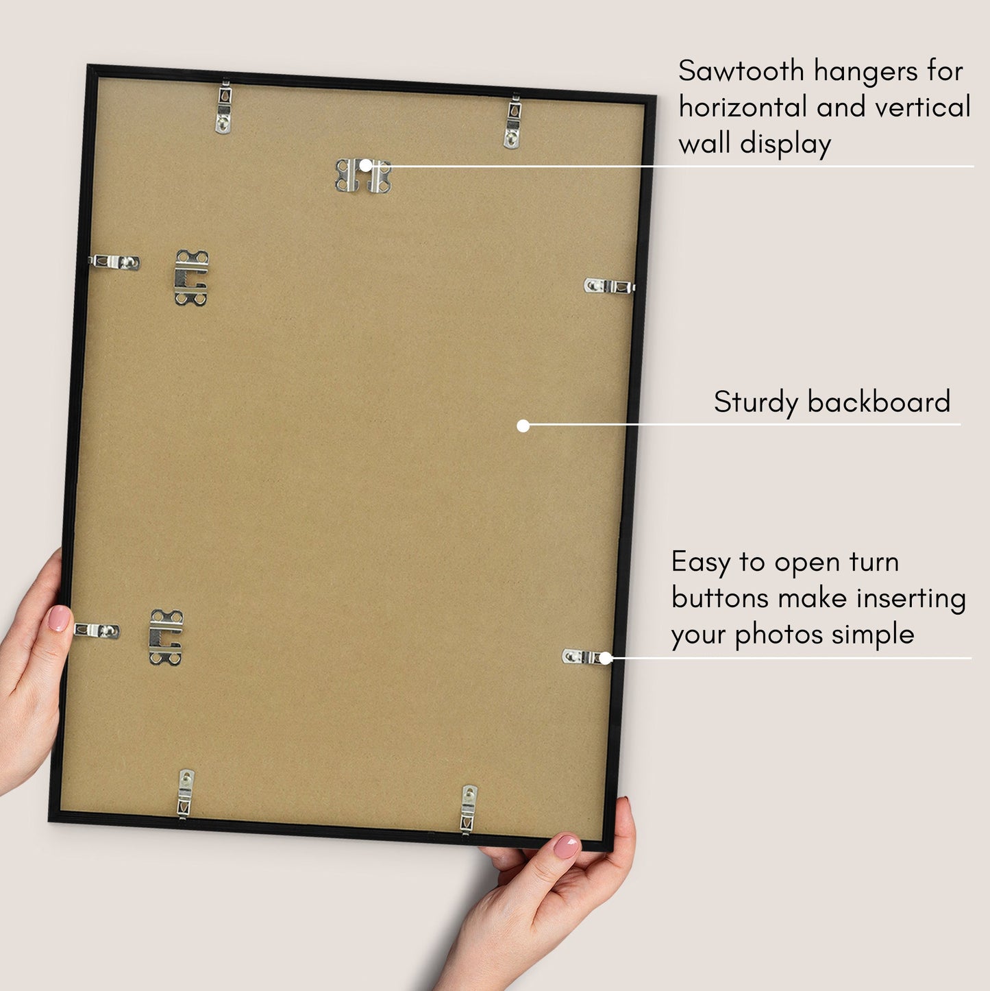 Modern Gallery Poster Frame without Mat, Black | Streamline Collection