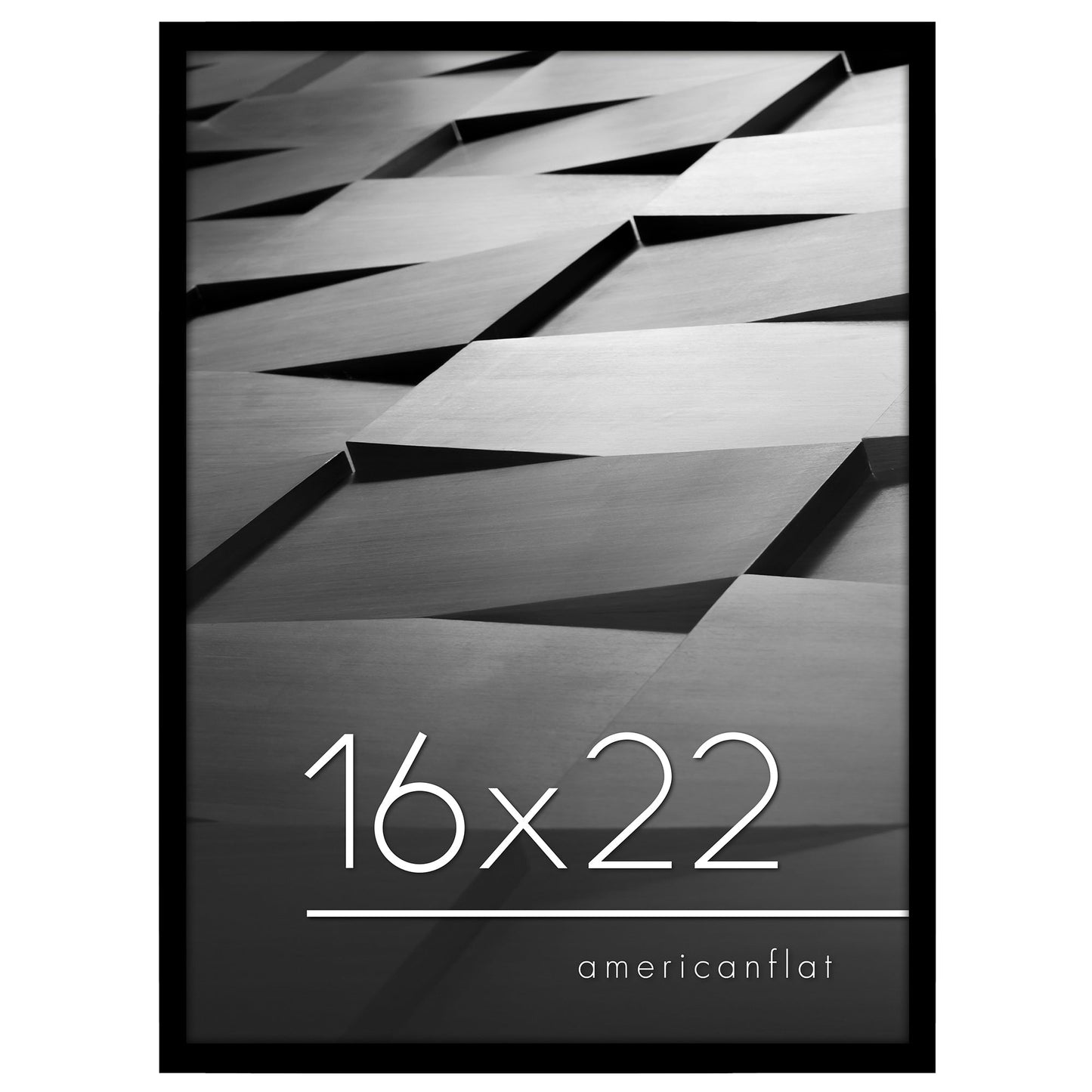 Modern Gallery Poster Frame without Mat, Black | Streamline Collection