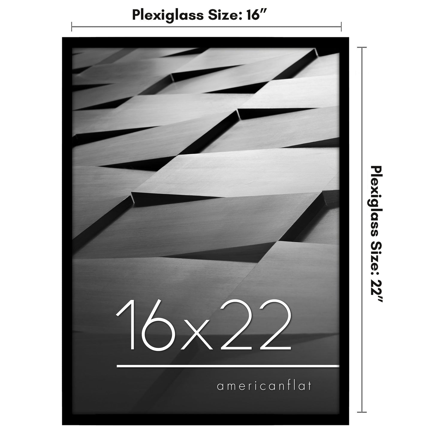 Modern Gallery Poster Frame without Mat, Black | Streamline Collection