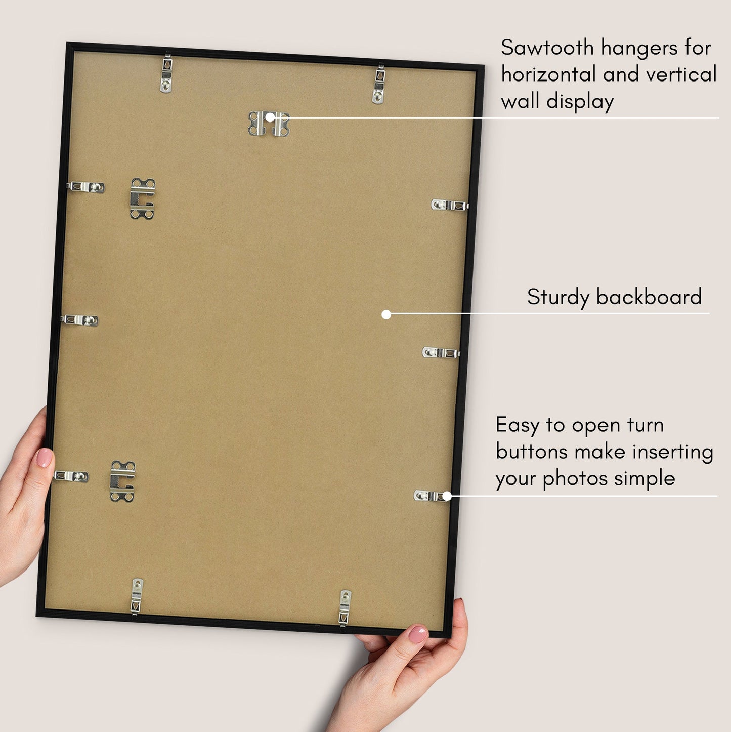 Modern Gallery Poster Frame without Mat, Black | Streamline Collection