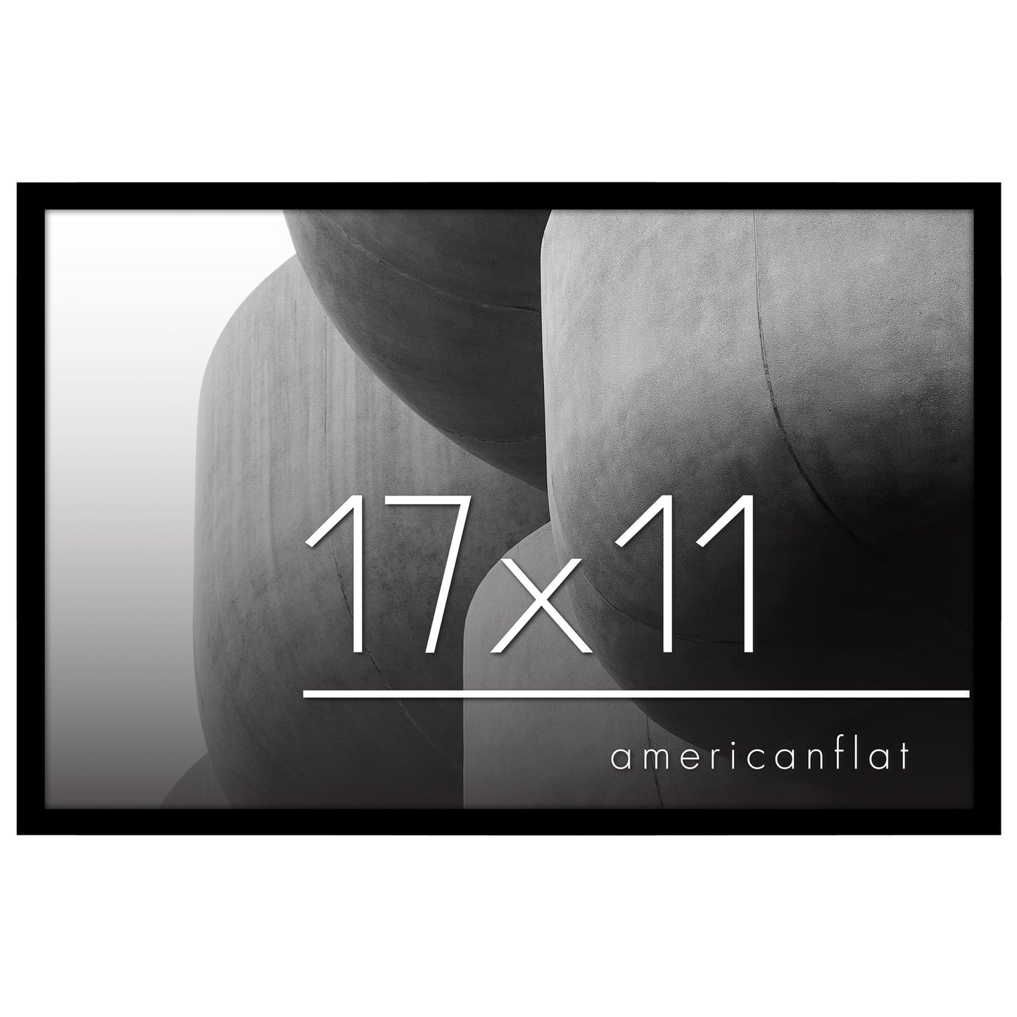 Modern Gallery Poster Frame without Mat, Black | Streamline Collection