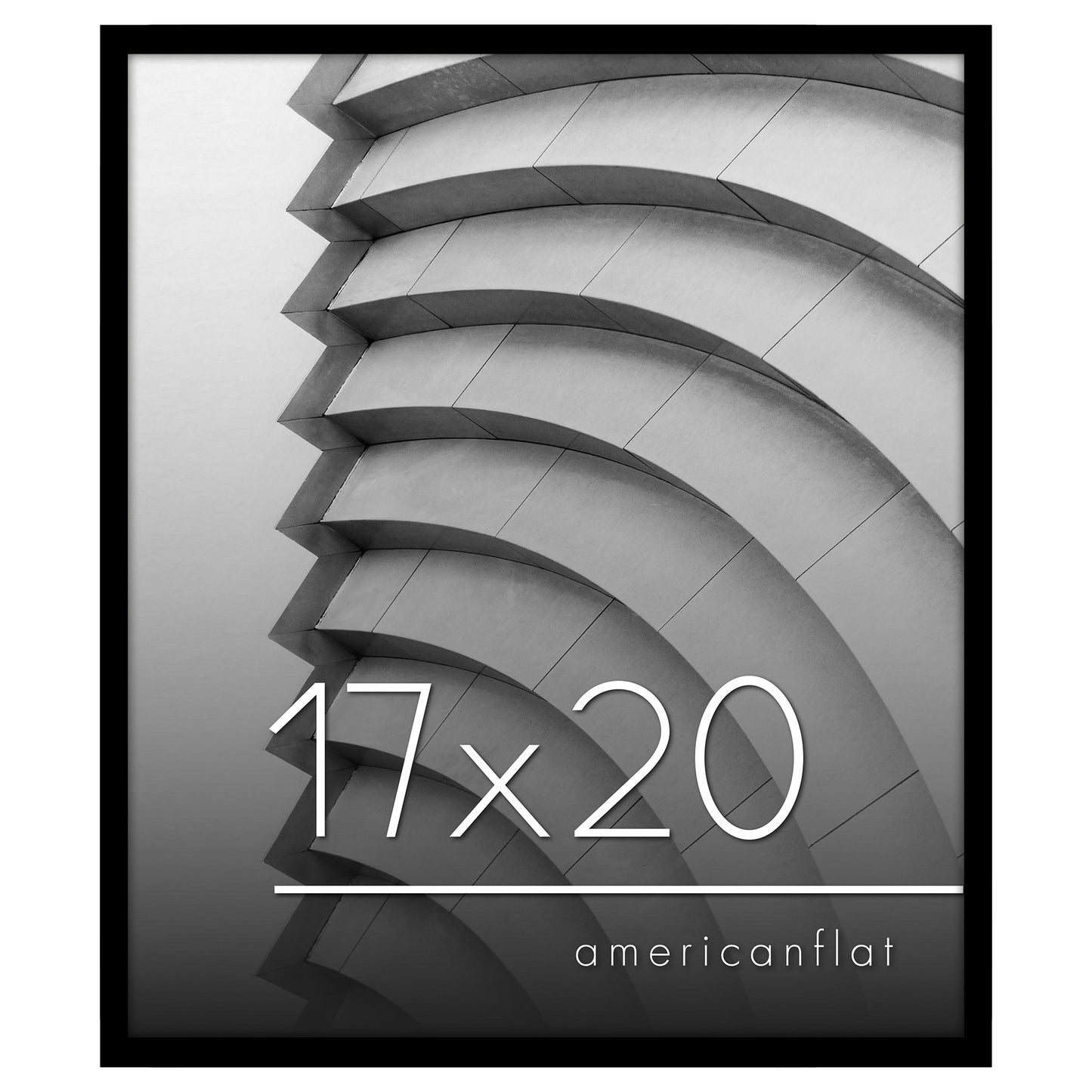 Modern Gallery Poster Frame without Mat, Black | Streamline Collection