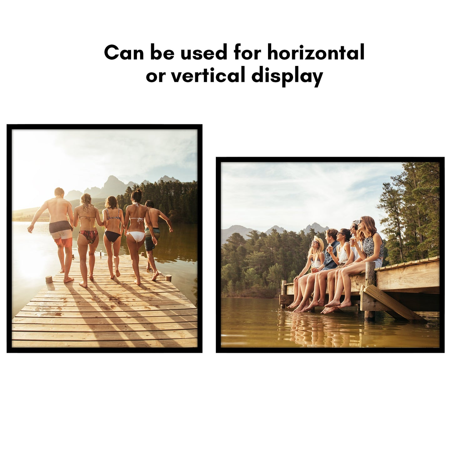 Modern Gallery Poster Frame without Mat, Black | Streamline Collection