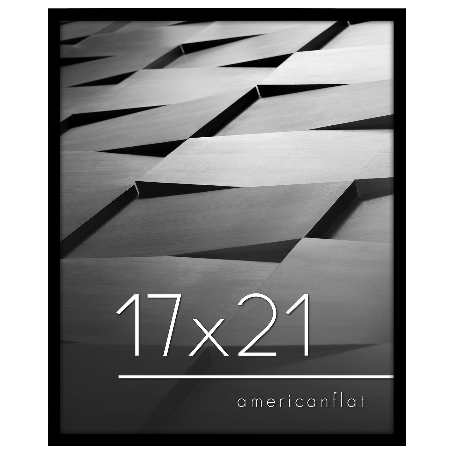 Modern Gallery Poster Frame without Mat, Black | Streamline Collection