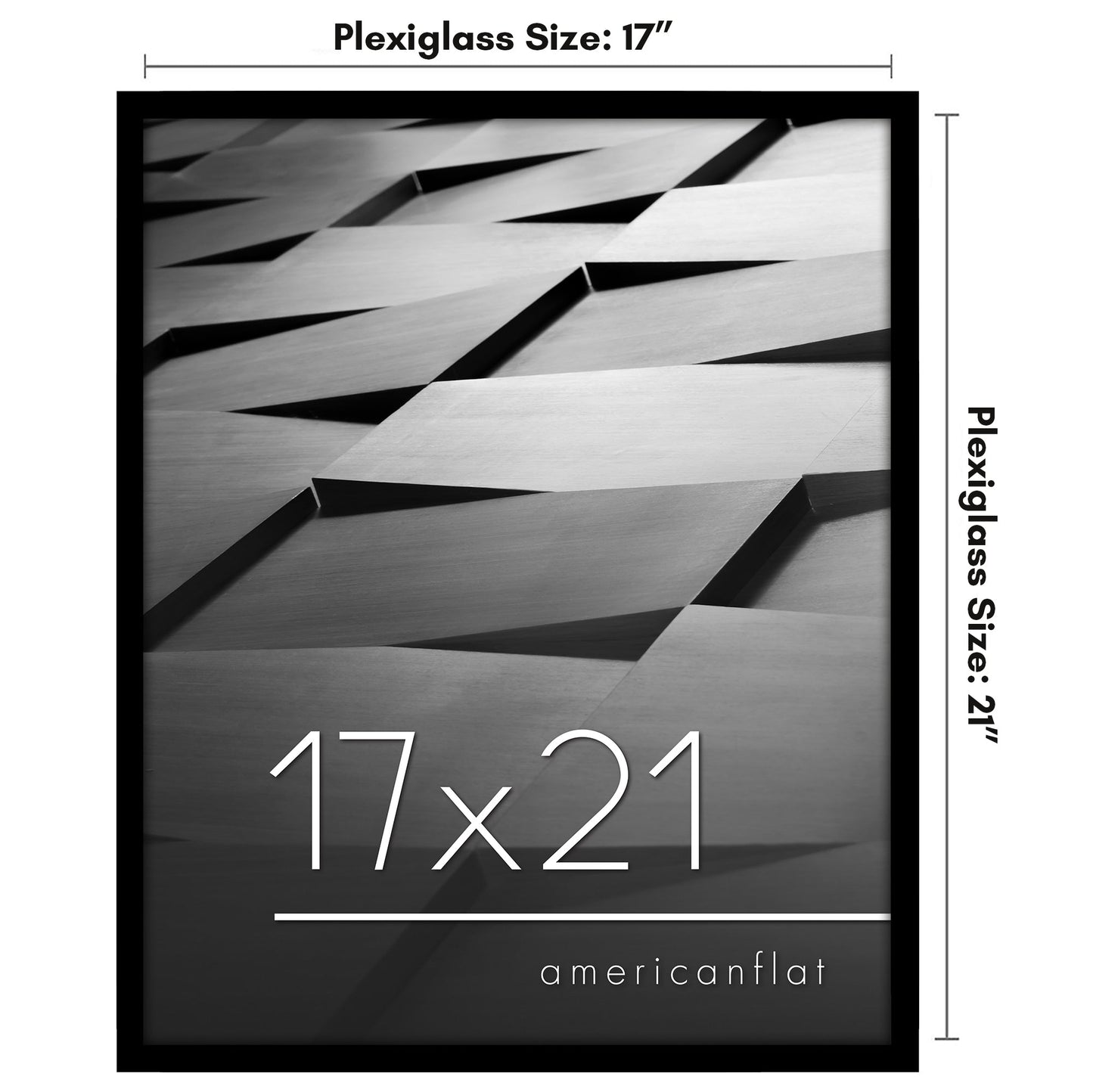 Modern Gallery Poster Frame without Mat, Black | Streamline Collection
