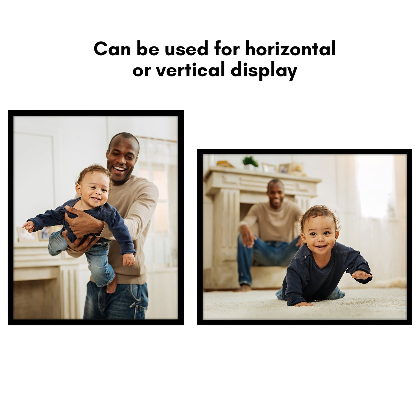 Modern Gallery Poster Frame without Mat, Black | Streamline Collection