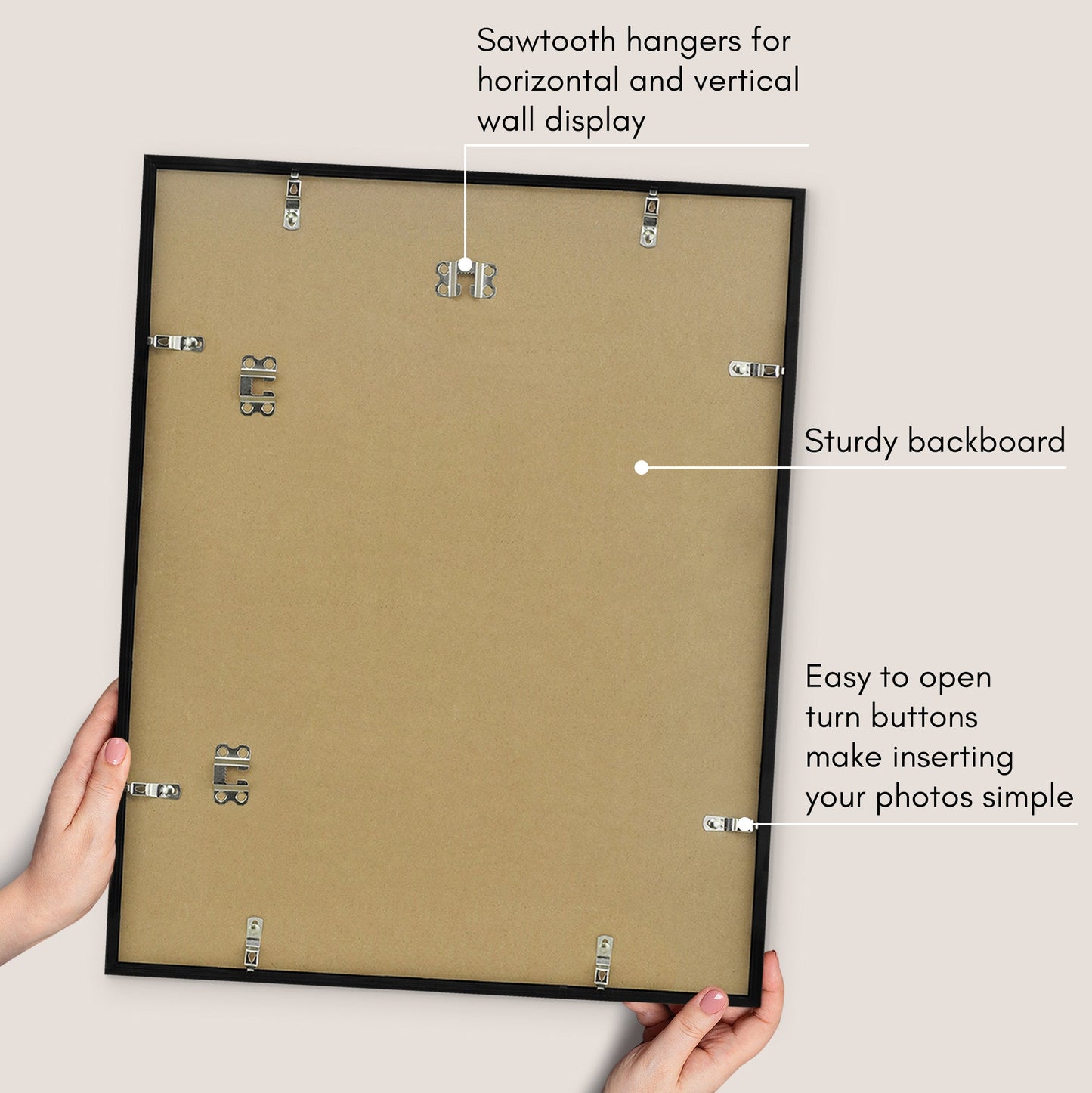 Modern Gallery Poster Frame without Mat, Black | Streamline Collection
