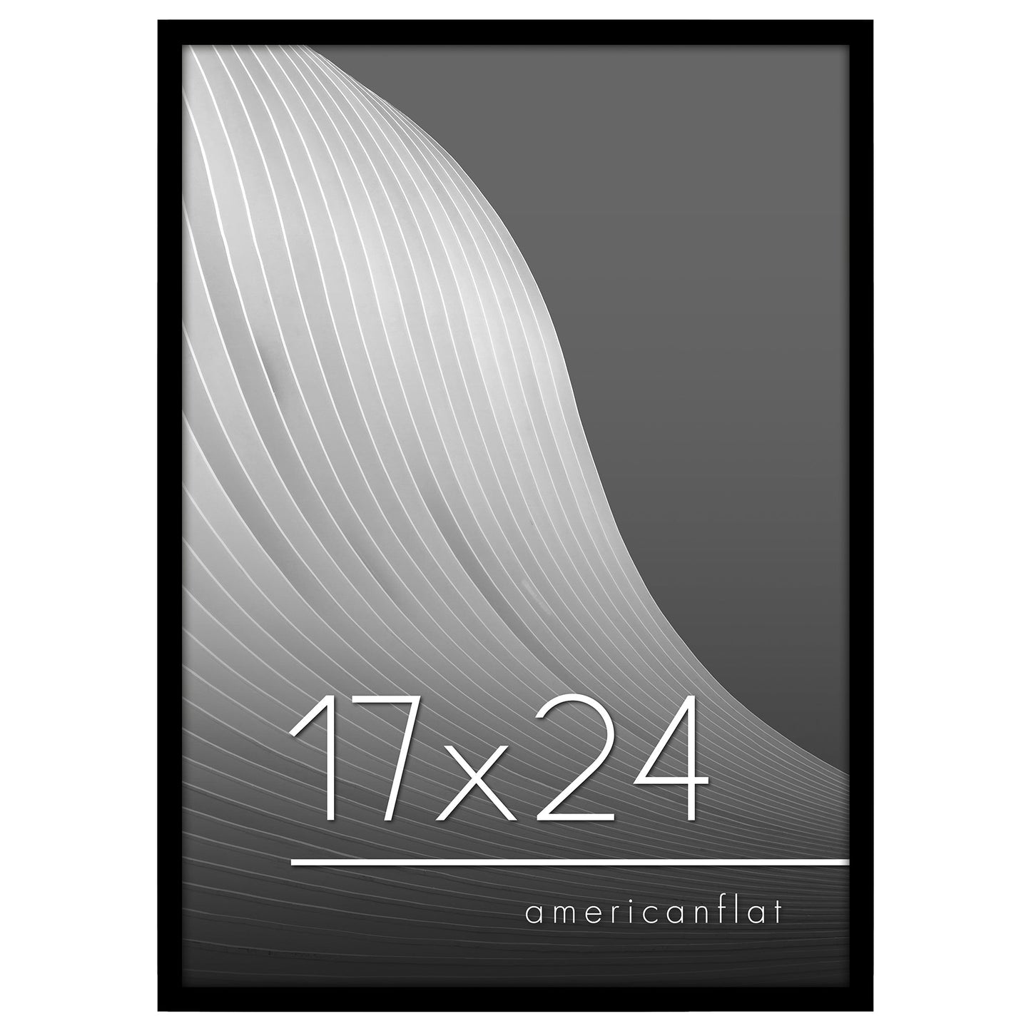 Modern Gallery Poster Frame without Mat, Black | Streamline Collection