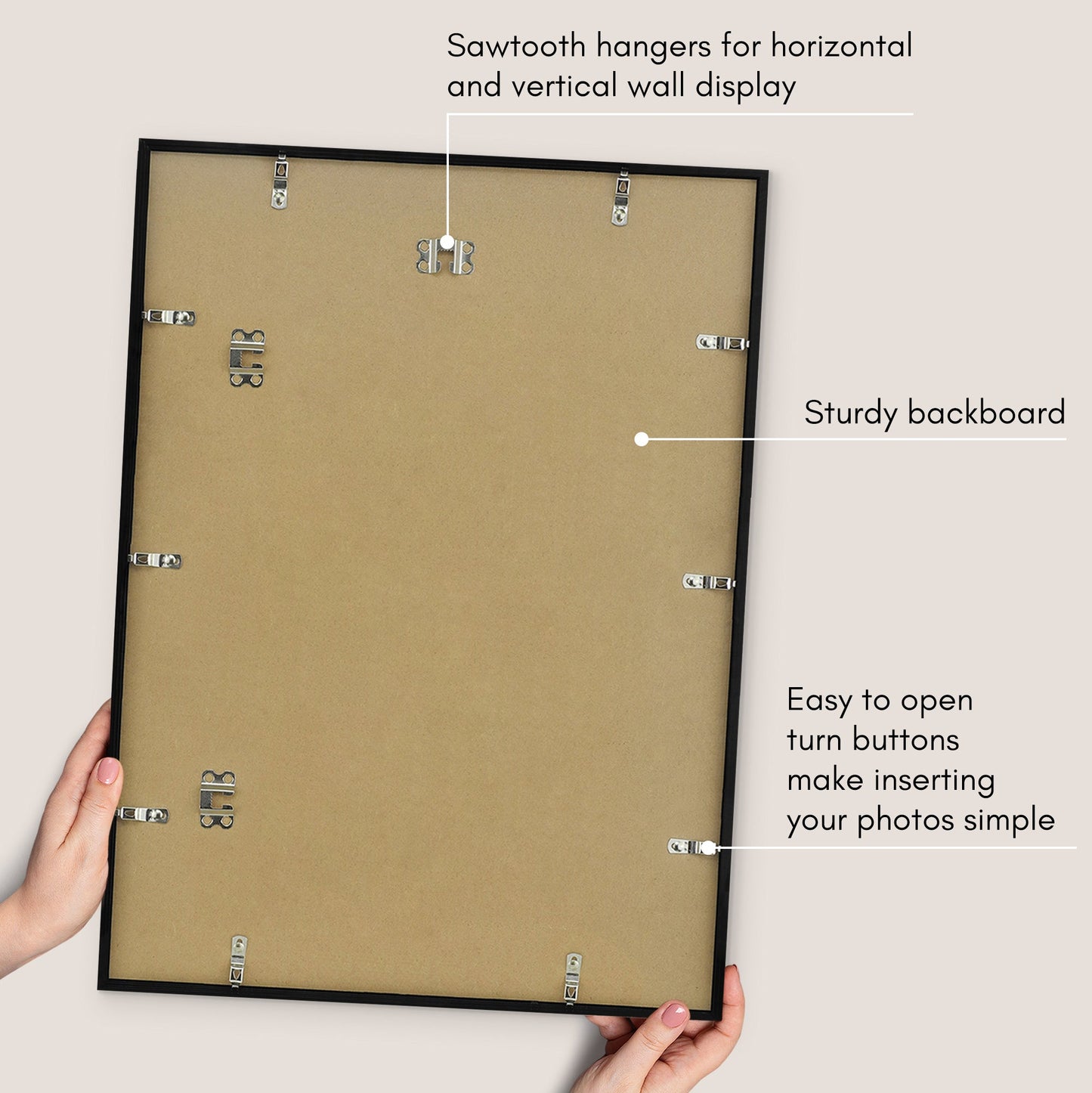 Modern Gallery Poster Frame without Mat, Black | Streamline Collection