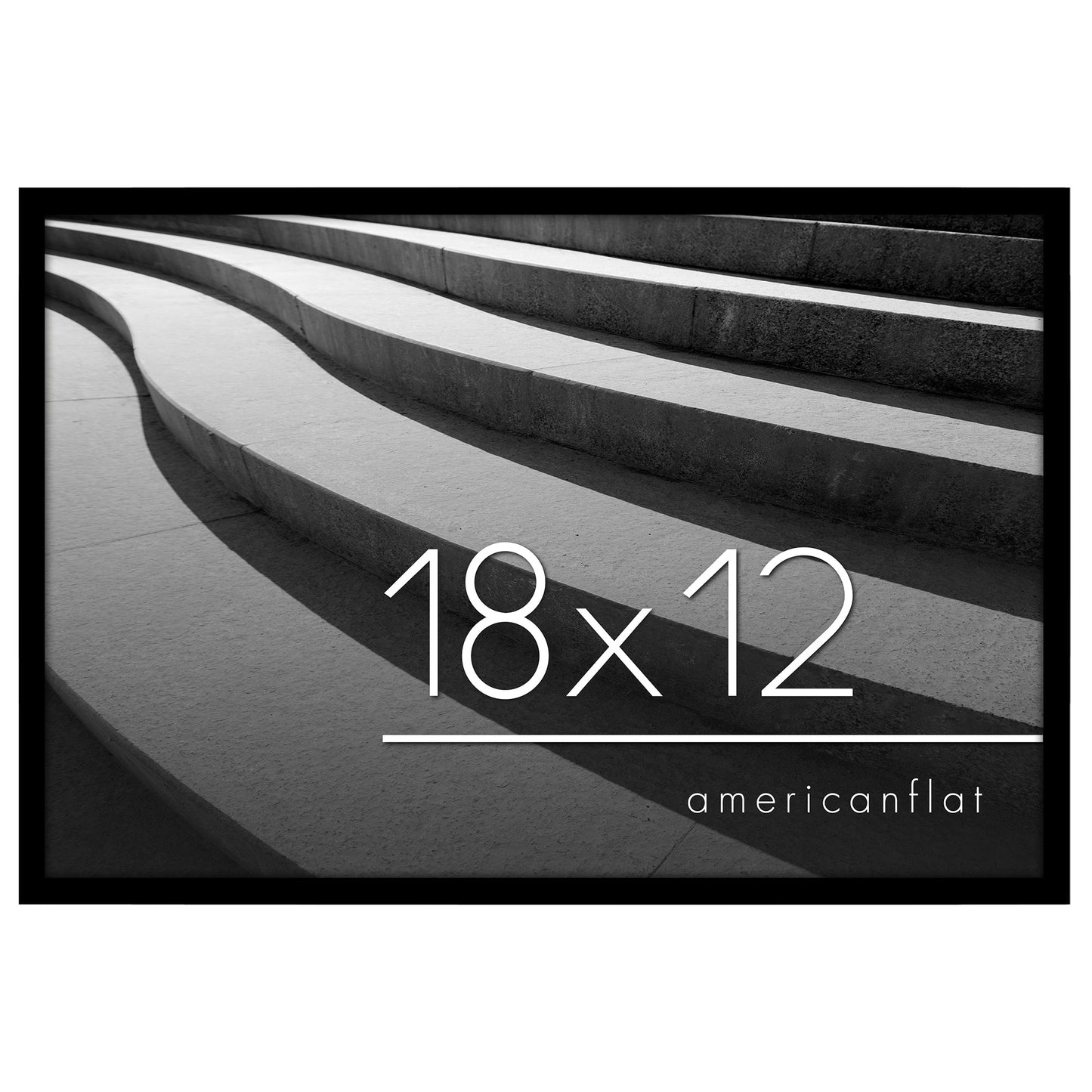 Modern Gallery Poster Frame without Mat, Black | Streamline Collection