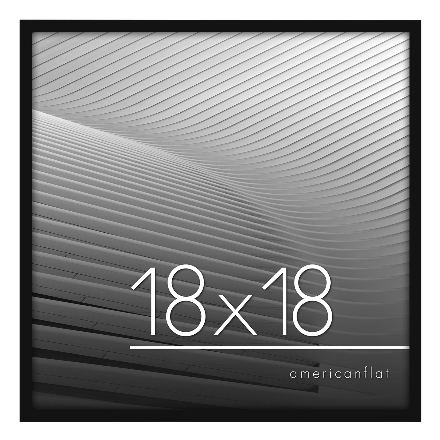 Modern Gallery Poster Frame without Mat, Black | Streamline Collection