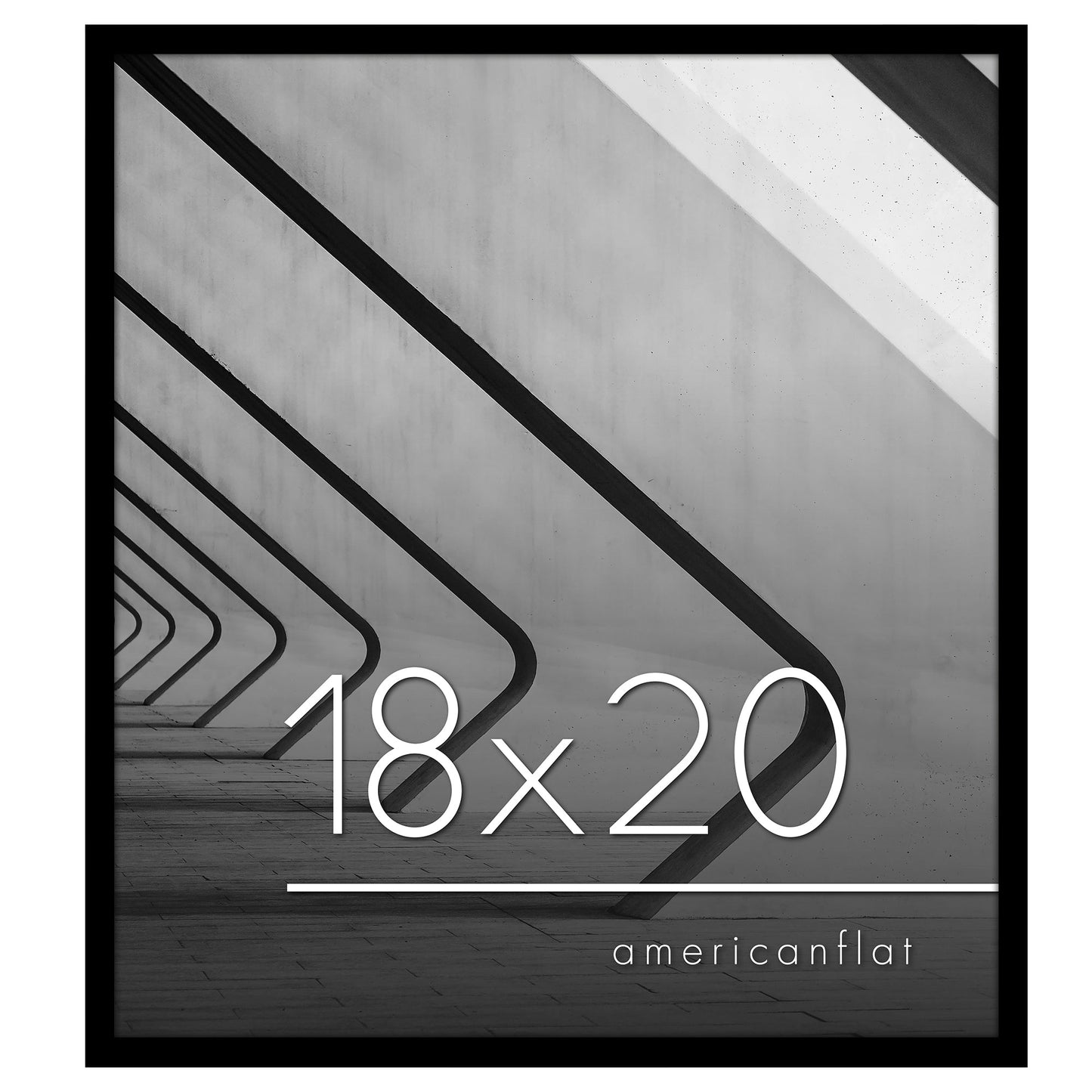 Modern Gallery Poster Frame without Mat, Black | Streamline Collection