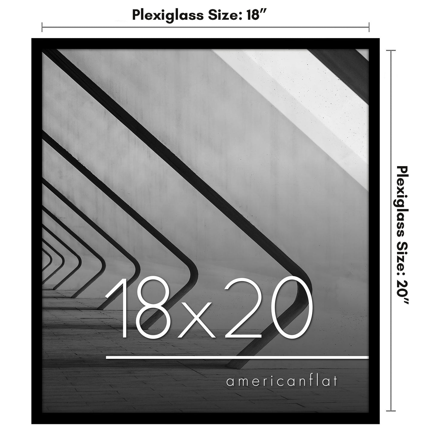 Modern Gallery Poster Frame without Mat, Black | Streamline Collection