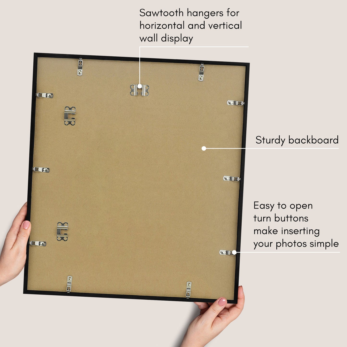 Modern Gallery Poster Frame without Mat, Black | Streamline Collection