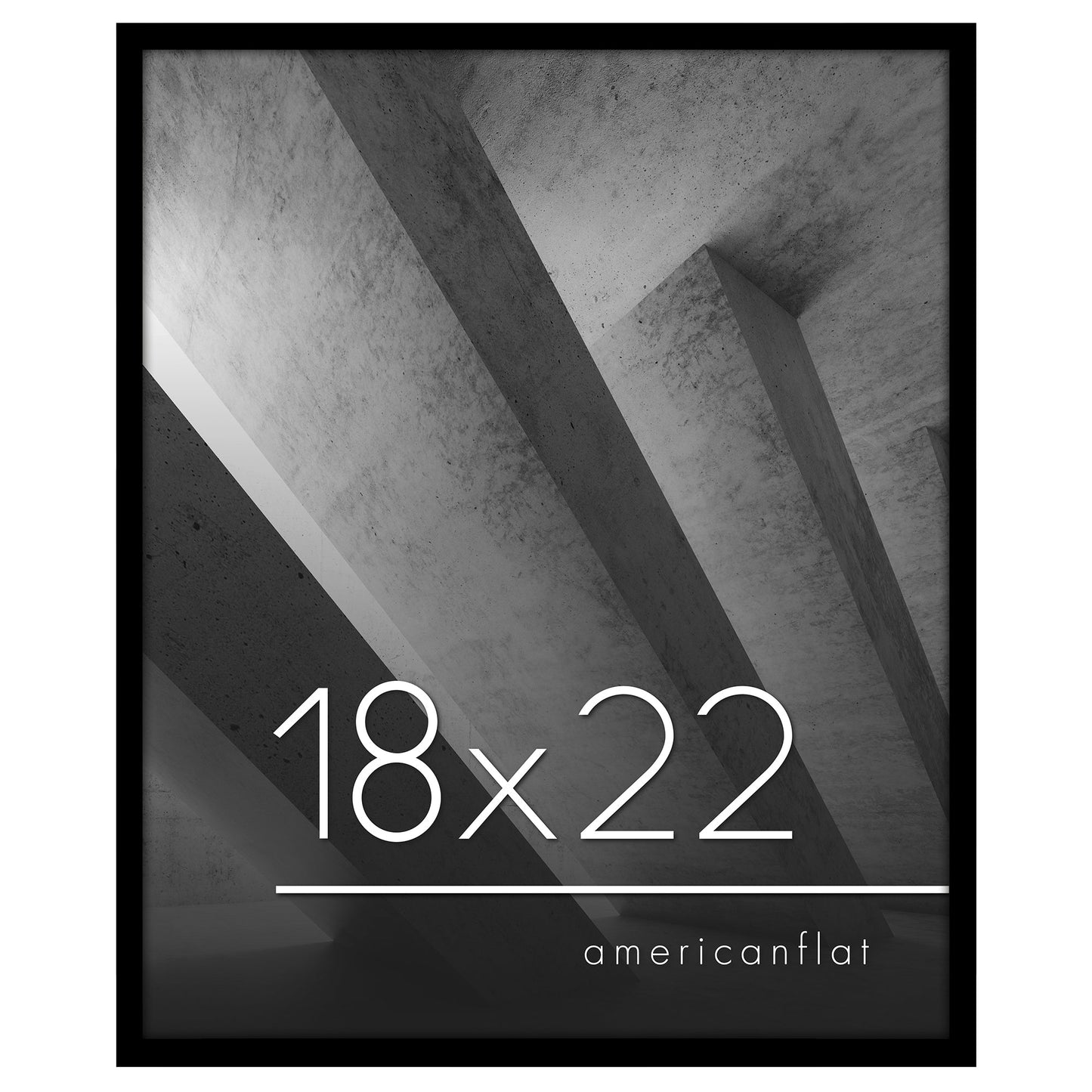 Modern Gallery Poster Frame without Mat, Black | Streamline Collection
