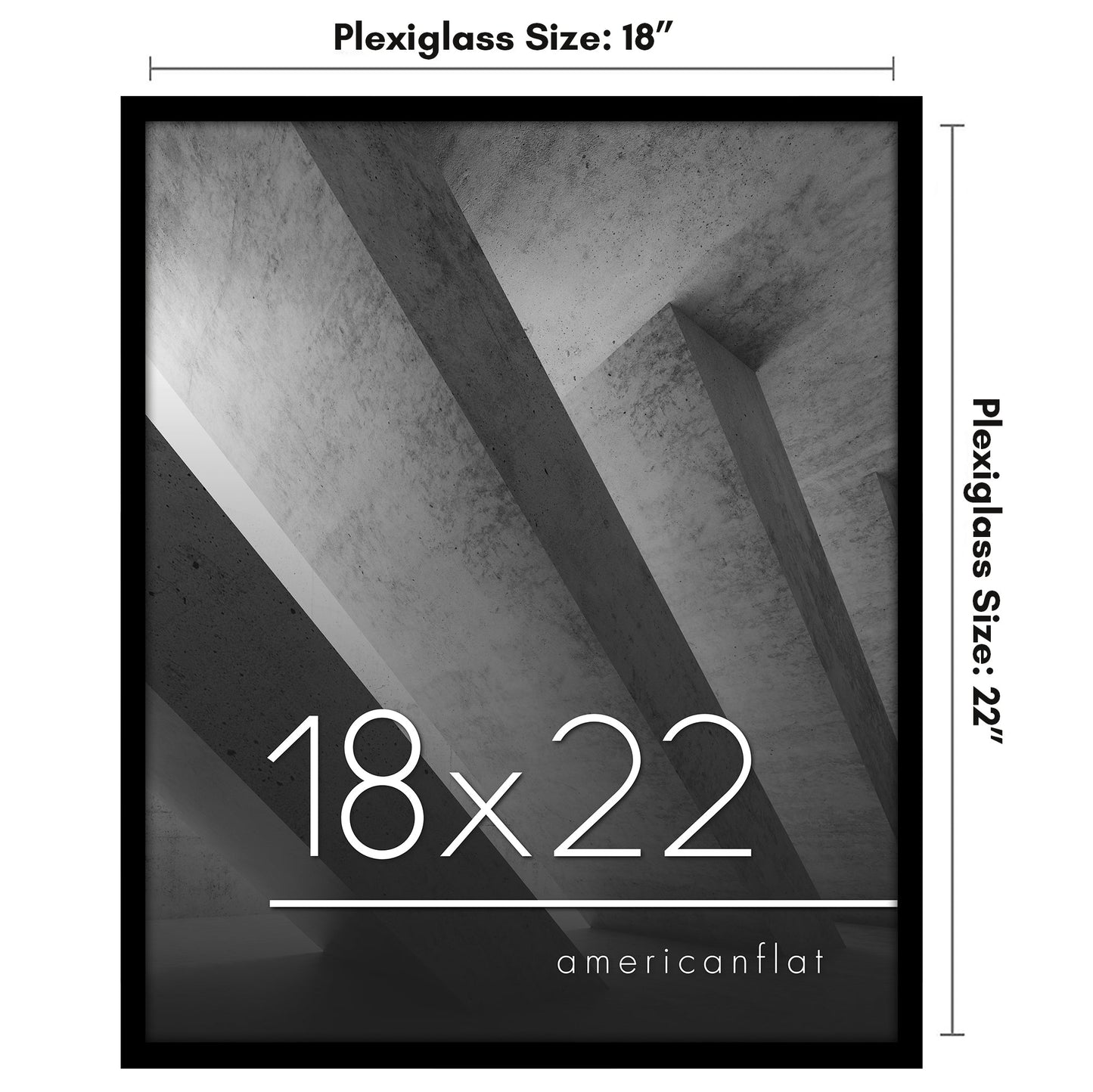 Modern Gallery Poster Frame without Mat, Black | Streamline Collection
