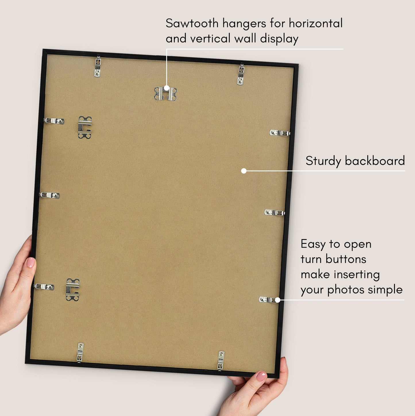 Modern Gallery Poster Frame without Mat, Black | Streamline Collection