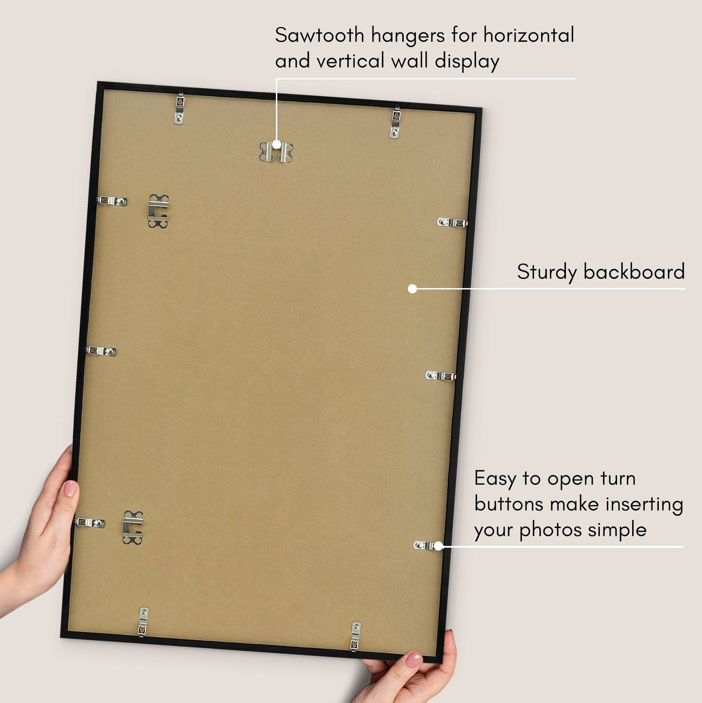 Modern Gallery Poster Frame without Mat, Black | Streamline Collection