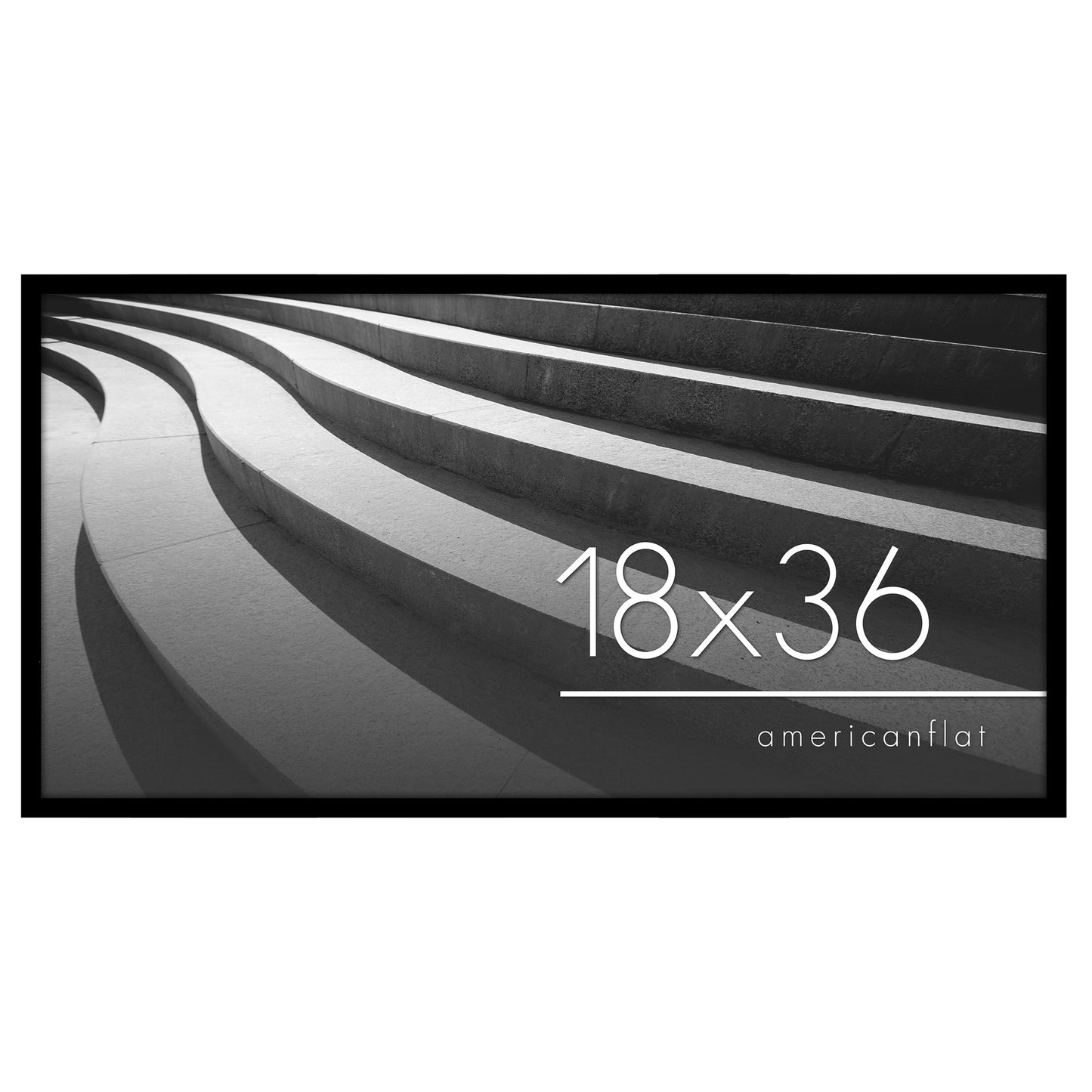 Modern Gallery Poster Frame without Mat, Black | Streamline Collection