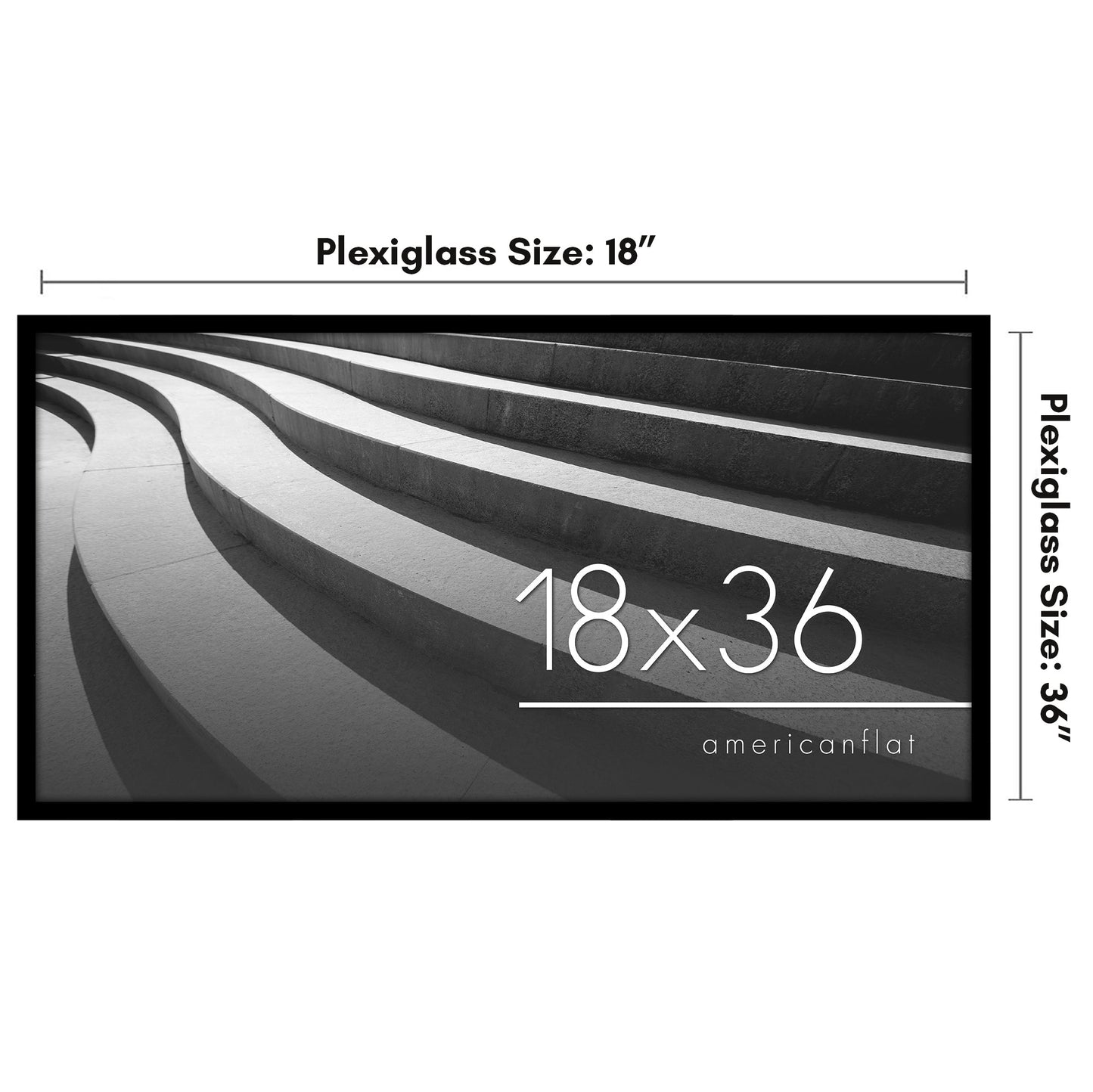 Modern Gallery Poster Frame without Mat, Black | Streamline Collection