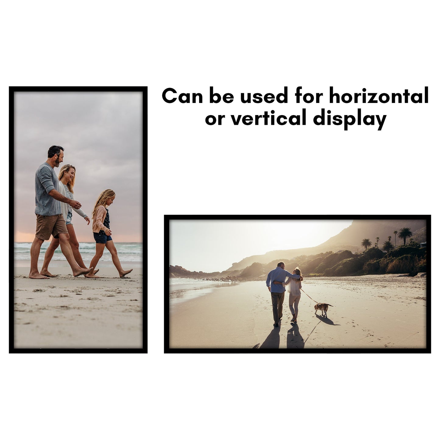 Modern Gallery Poster Frame without Mat, Black | Streamline Collection