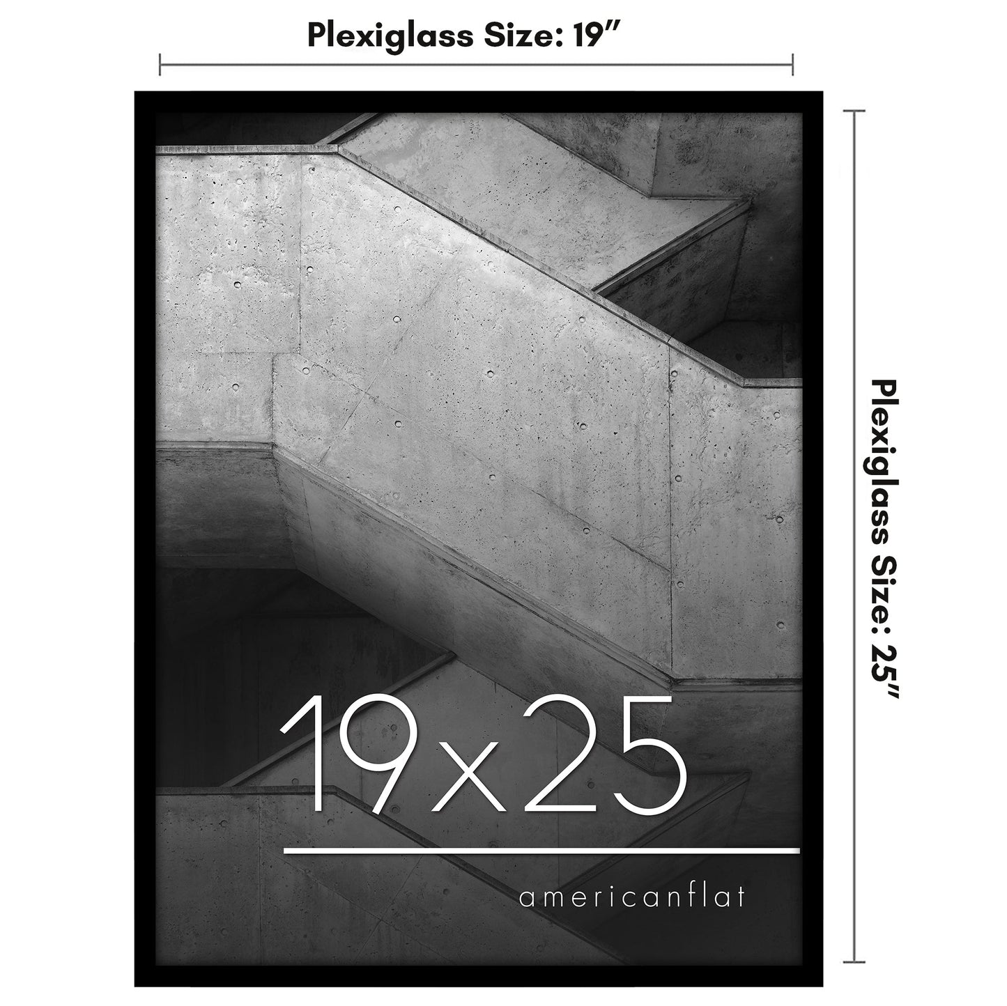 Modern Gallery Poster Frame without Mat, Black | Streamline Collection