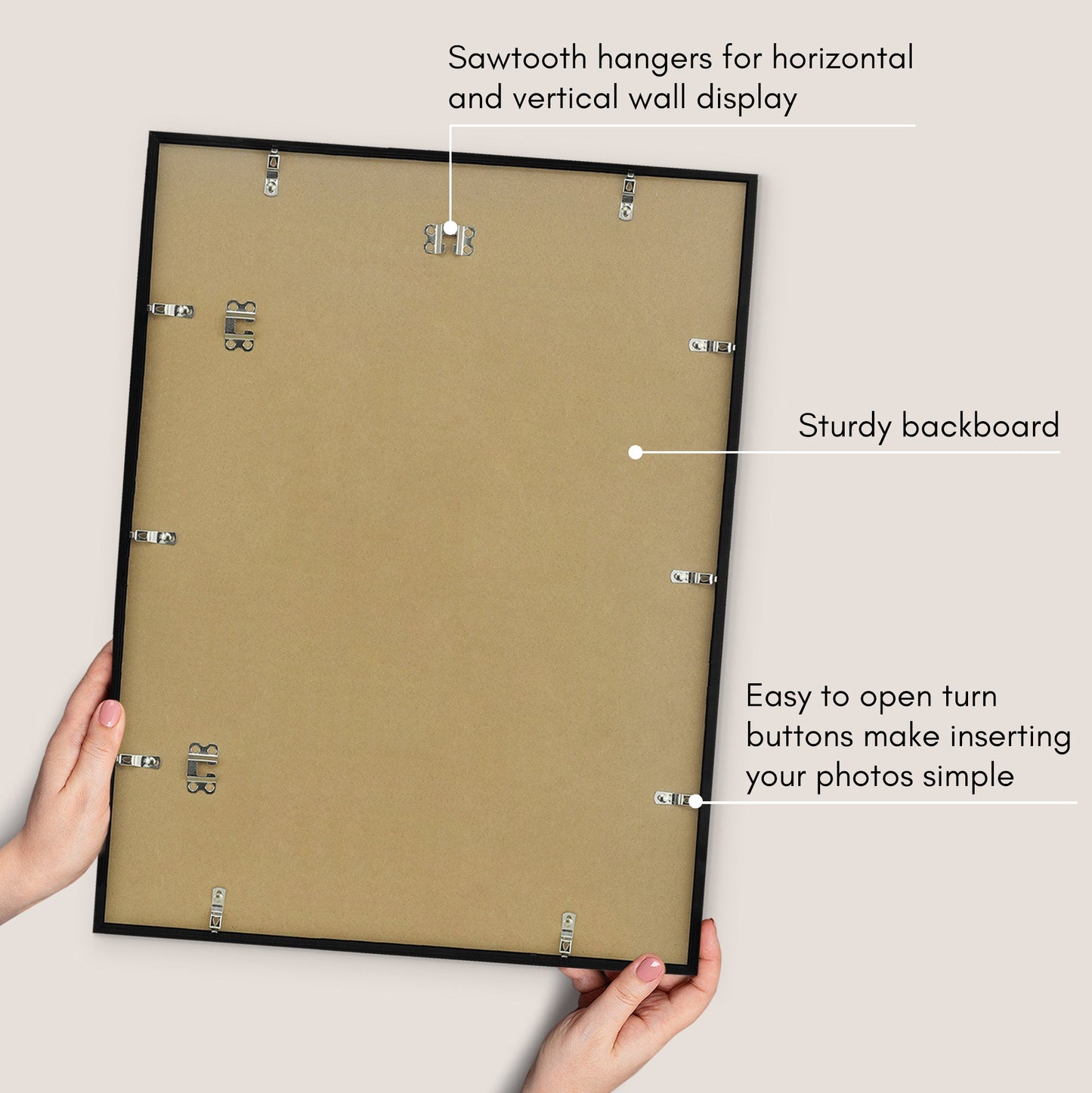 Modern Gallery Poster Frame without Mat, Black | Streamline Collection