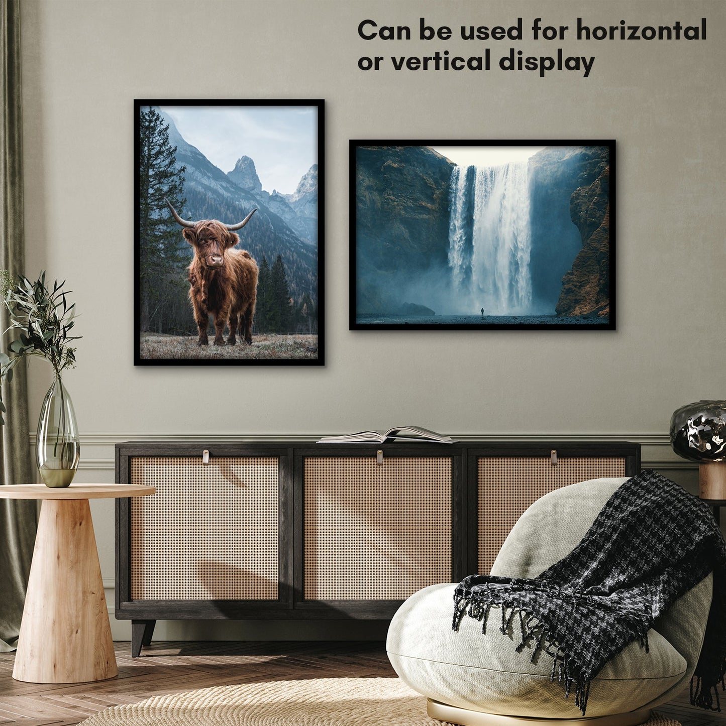 Modern Gallery Poster Frame without Mat, Black | Streamline Collection