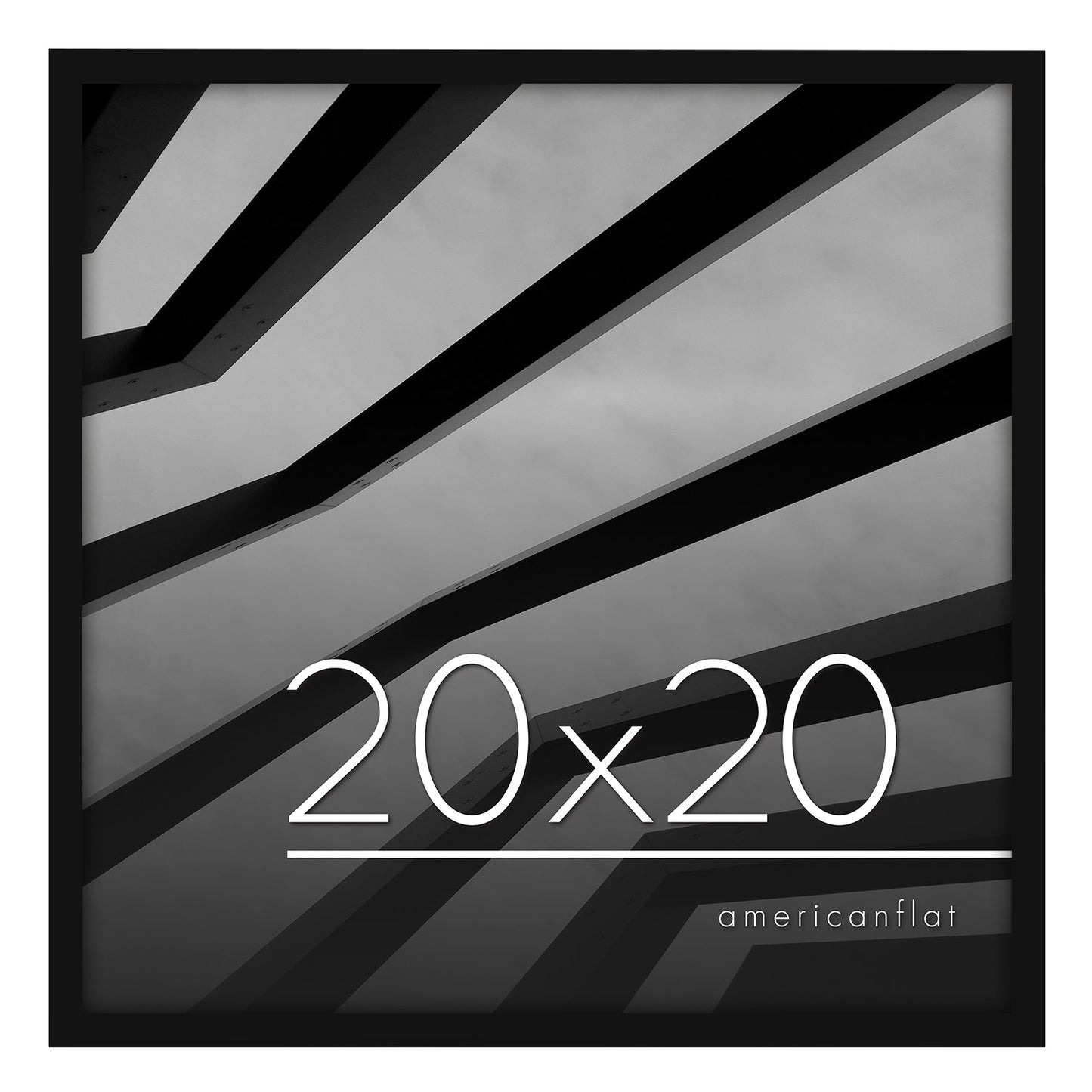 Modern Gallery Poster Frame without Mat, Black | Streamline Collection