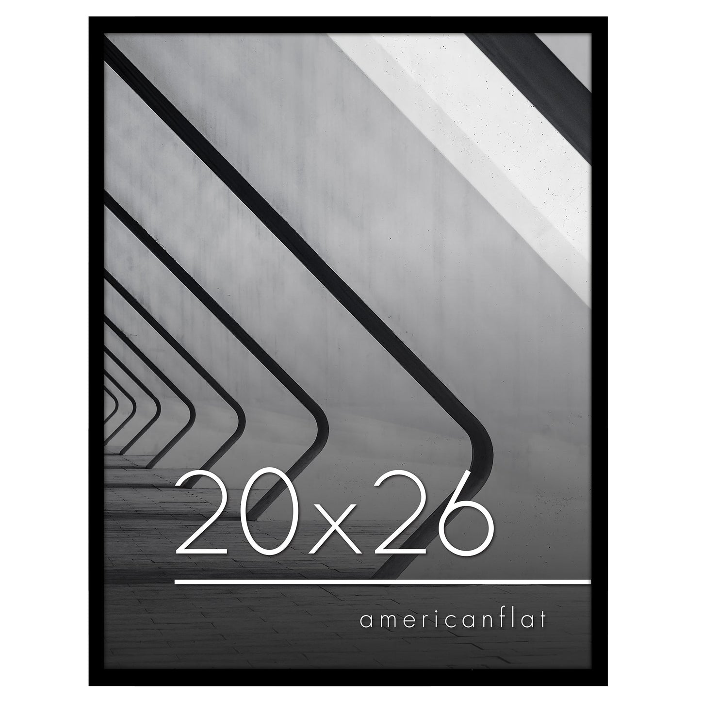 Modern Gallery Poster Frame without Mat, Black | Streamline Collection