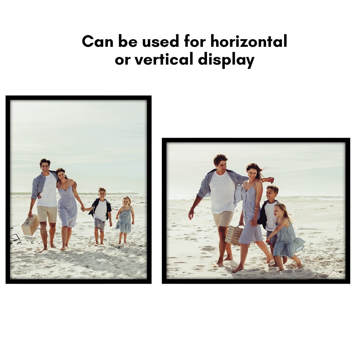 Modern Gallery Poster Frame without Mat, Black | Streamline Collection