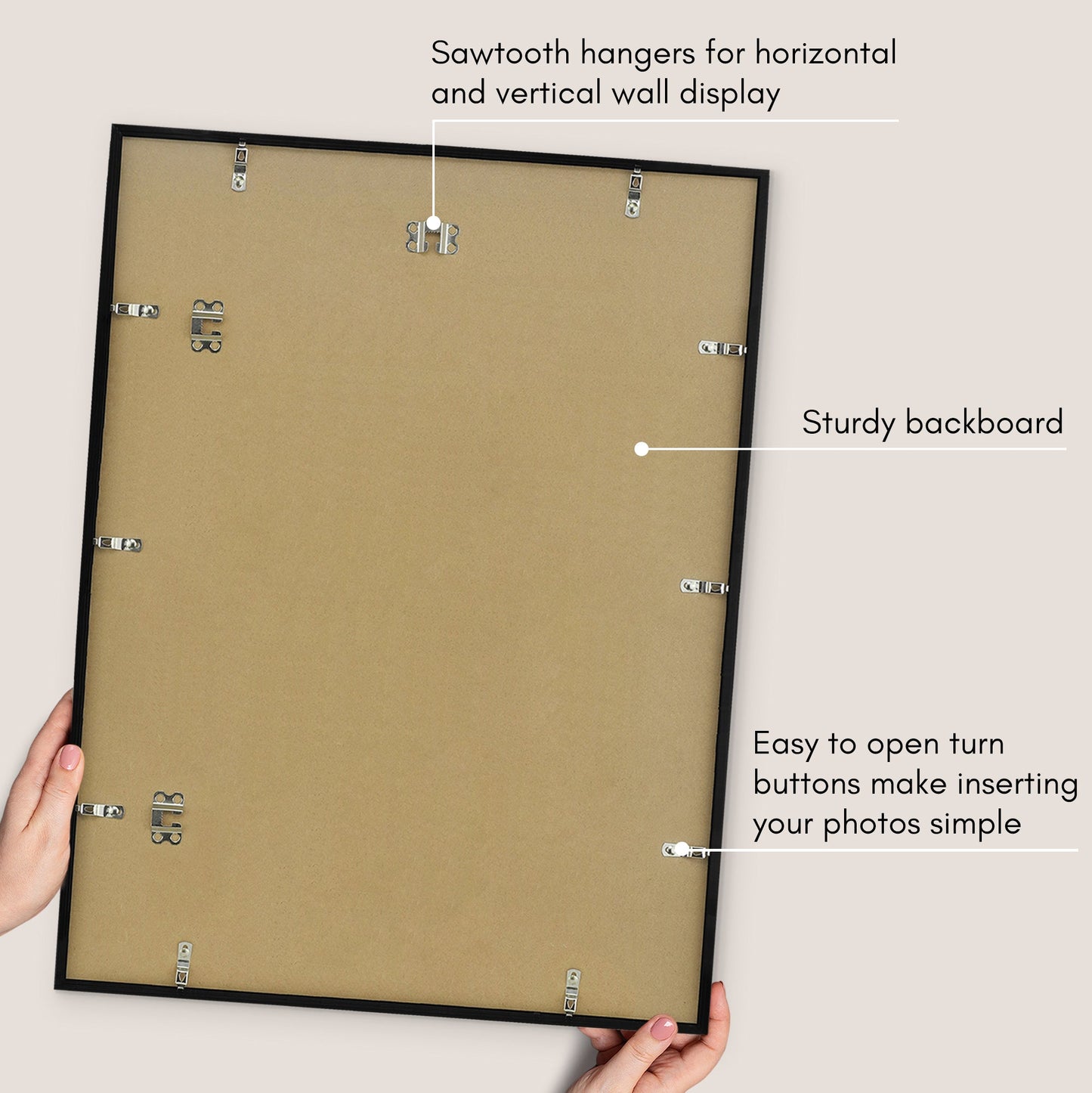 Modern Gallery Poster Frame without Mat, Black | Streamline Collection