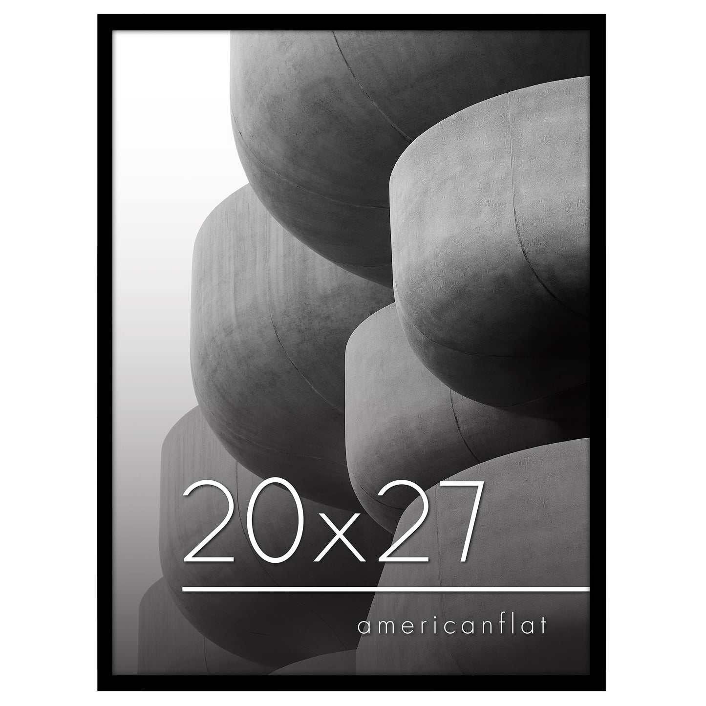 Modern Gallery Poster Frame without Mat, Black | Streamline Collection