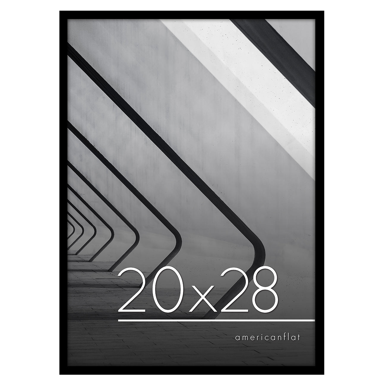 Modern Gallery Poster Frame without Mat, Black | Streamline Collection