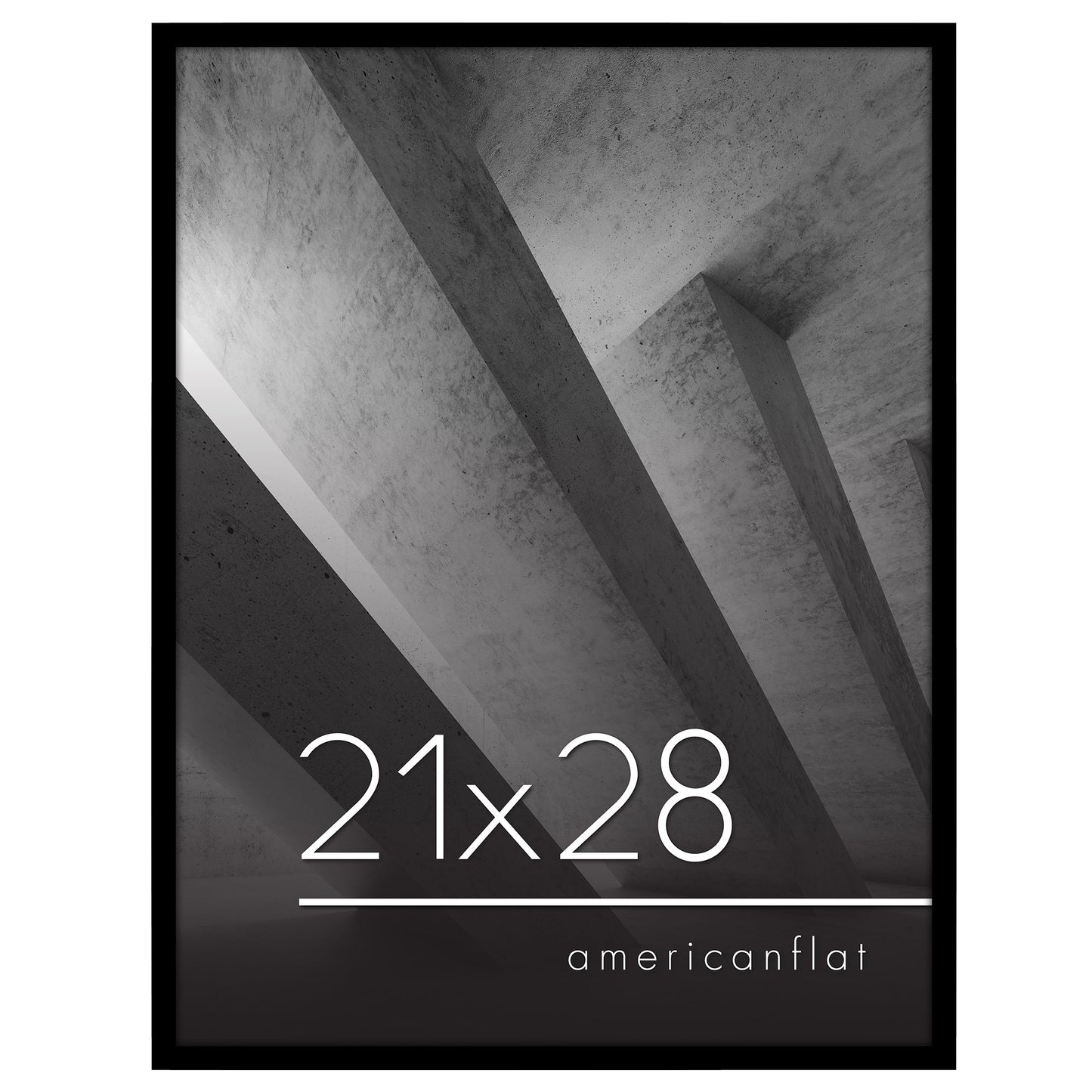 Modern Gallery Poster Frame without Mat, Black | Streamline Collection