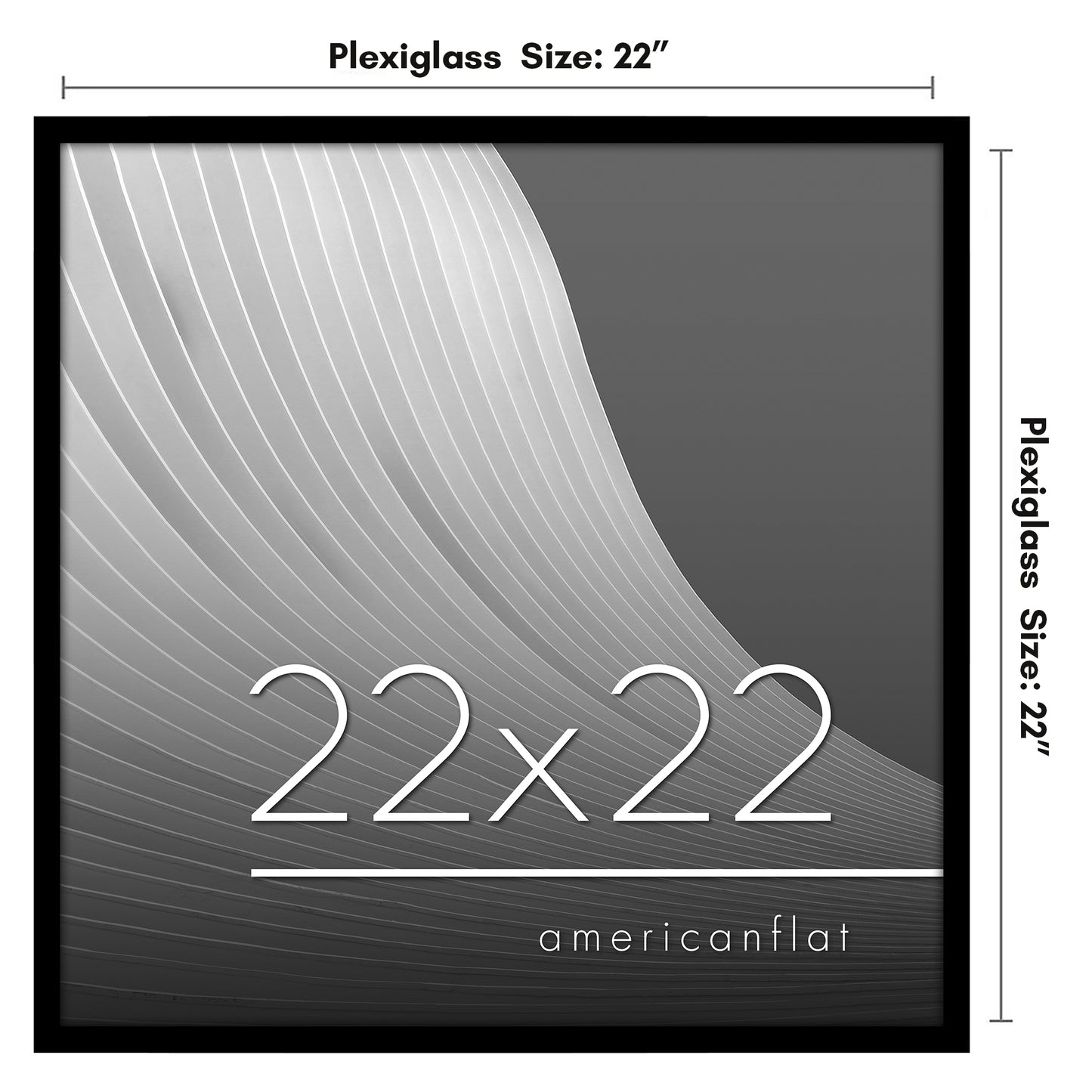 Modern Gallery Poster Frame without Mat, Black | Streamline Collection