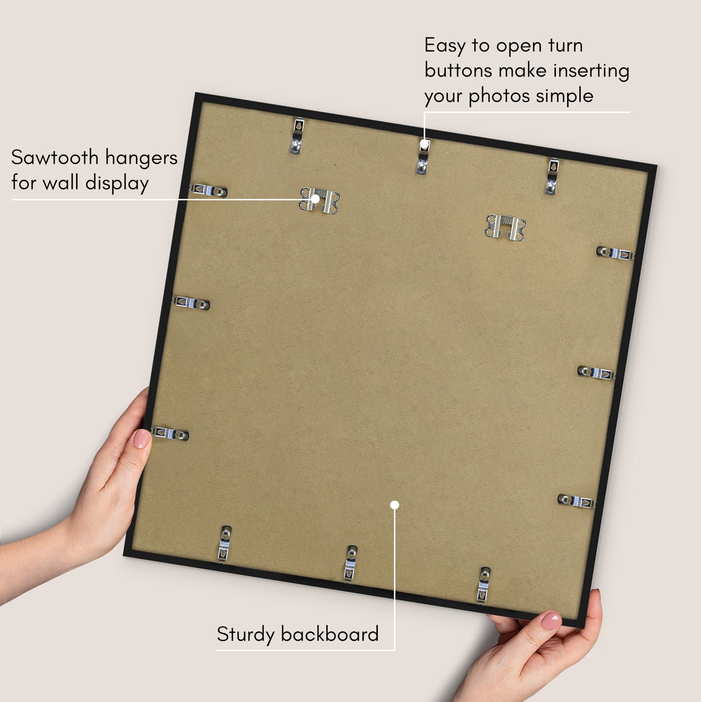 Modern Gallery Poster Frame without Mat, Black | Streamline Collection