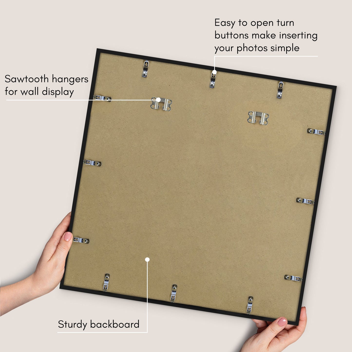 Modern Gallery Poster Frame without Mat, Black | Streamline Collection