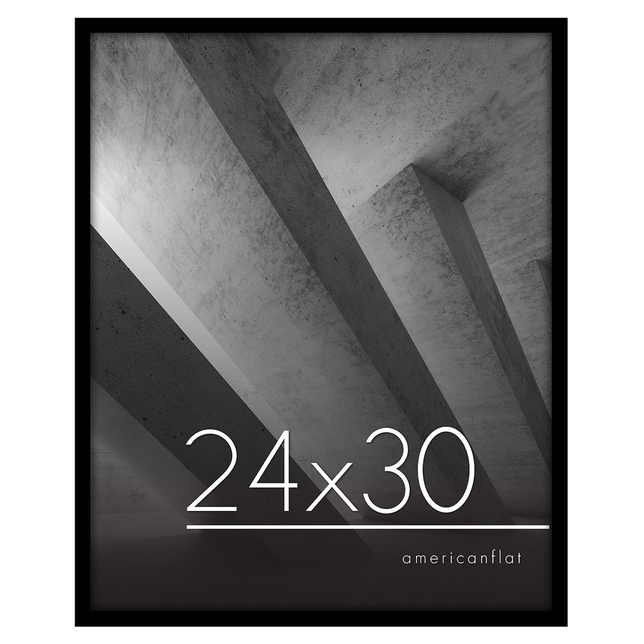 Modern Gallery Poster Frame without Mat, Black | Streamline Collection