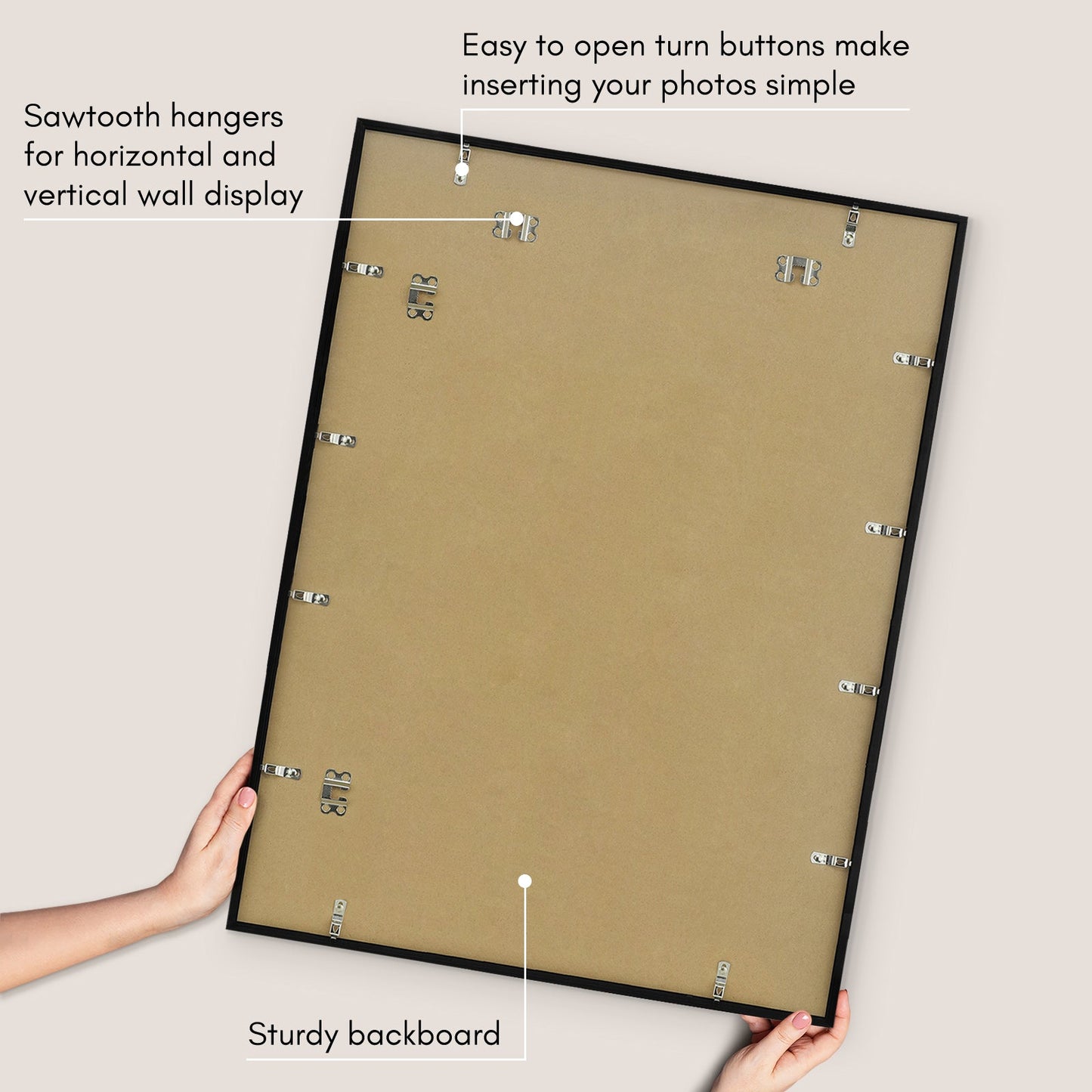 Modern Gallery Poster Frame without Mat, Black | Streamline Collection