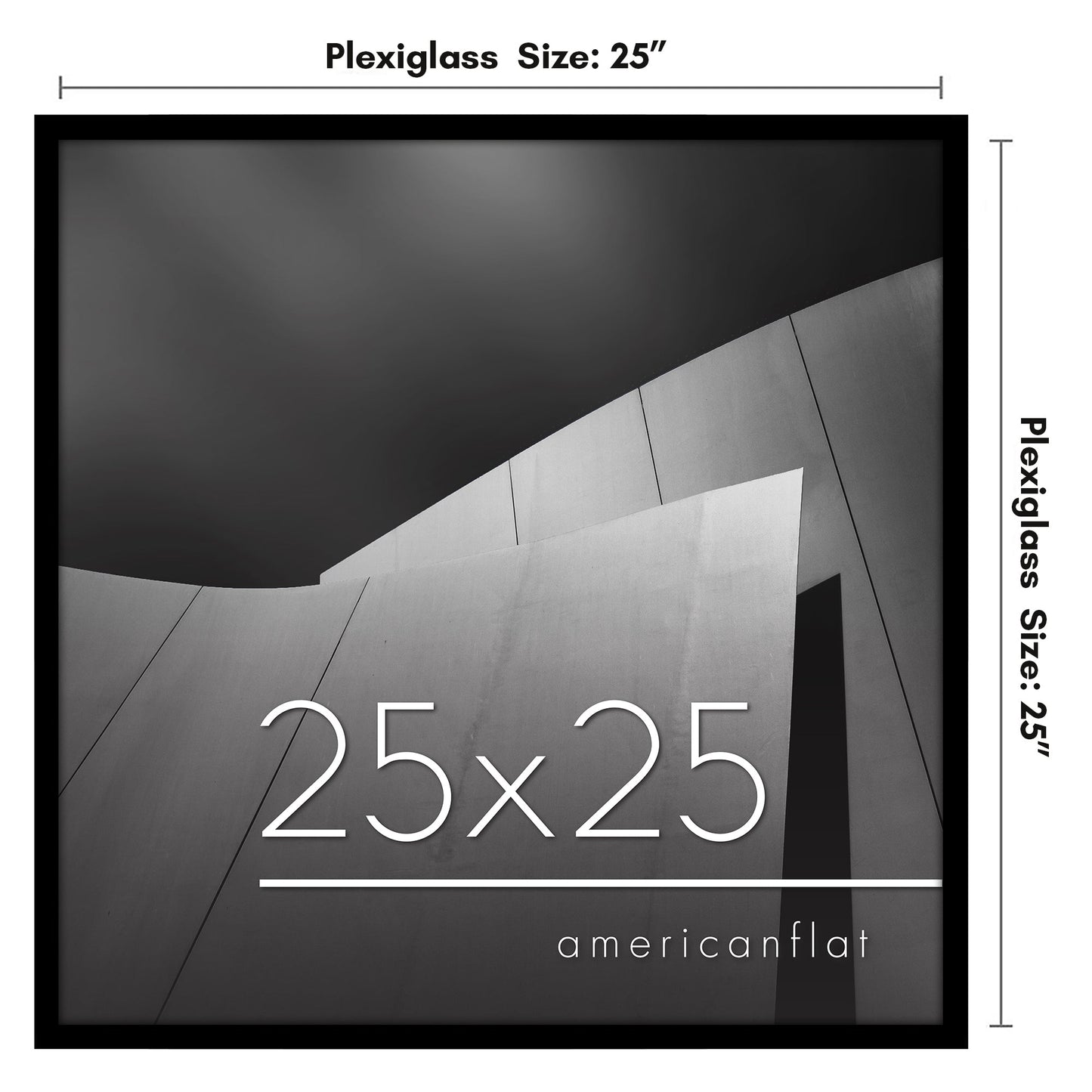 Modern Gallery Poster Frame without Mat, Black | Streamline Collection