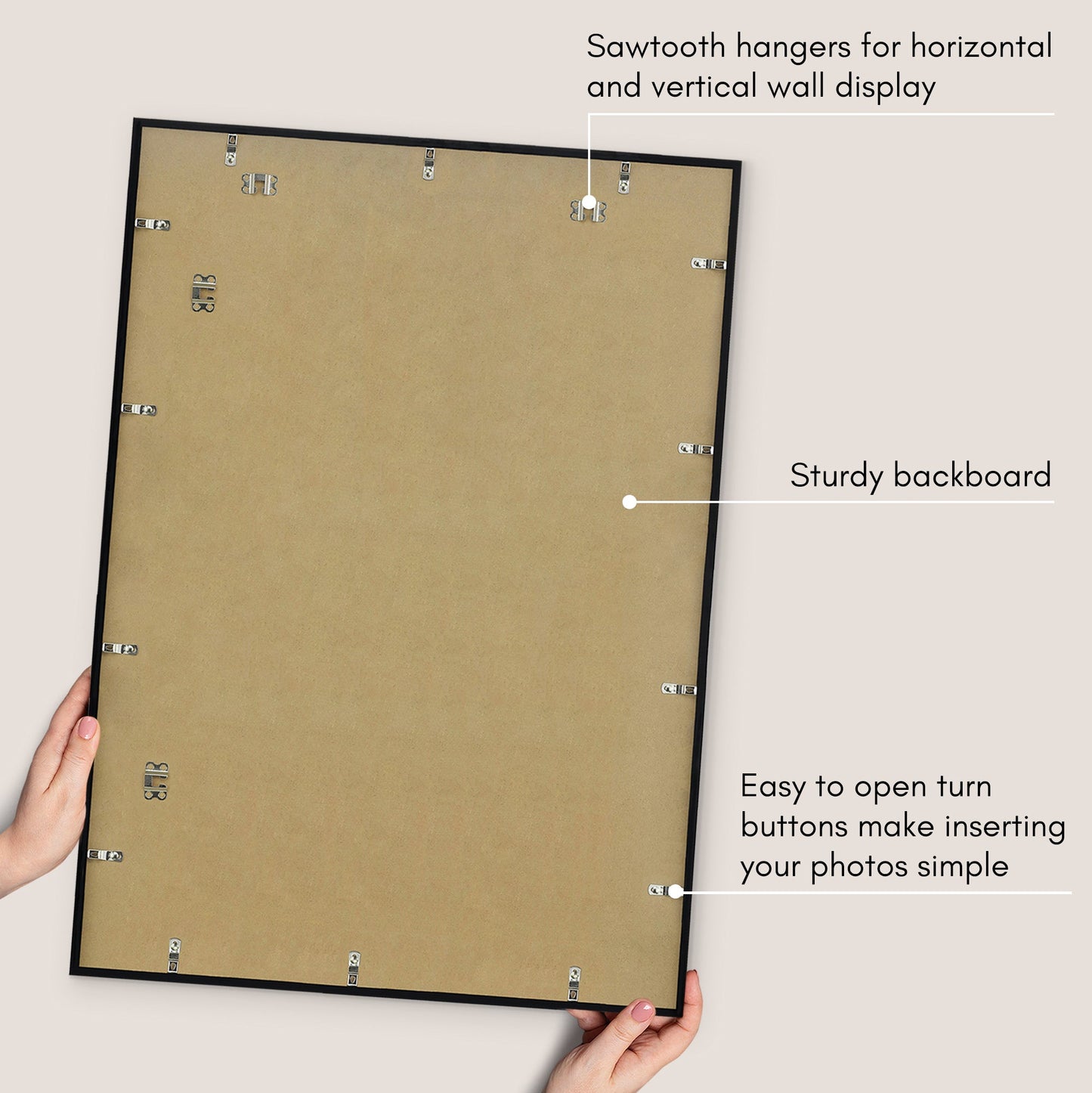Modern Gallery Poster Frame without Mat, Black | Streamline Collection