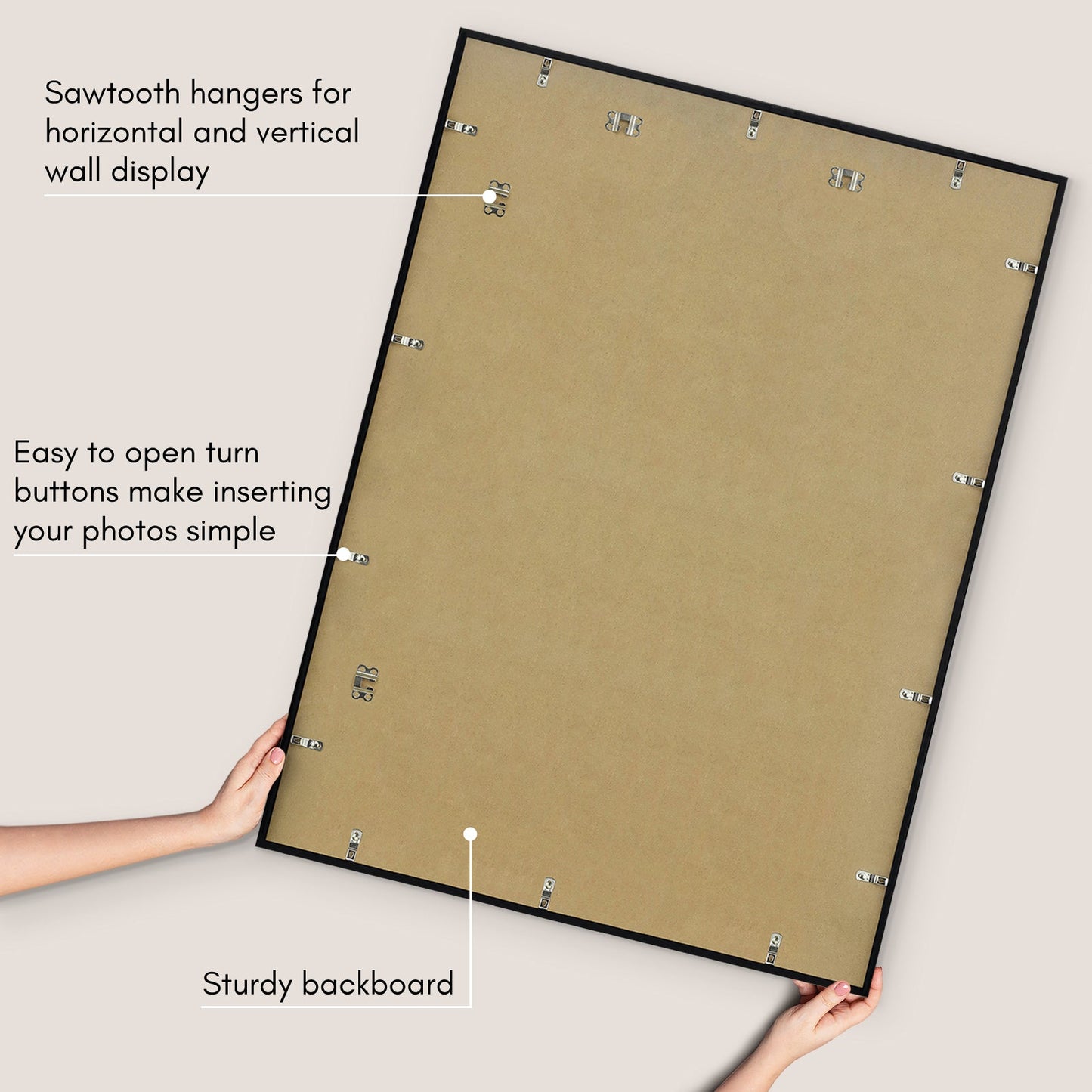 Modern Gallery Poster Frame without Mat, Black | Streamline Collection