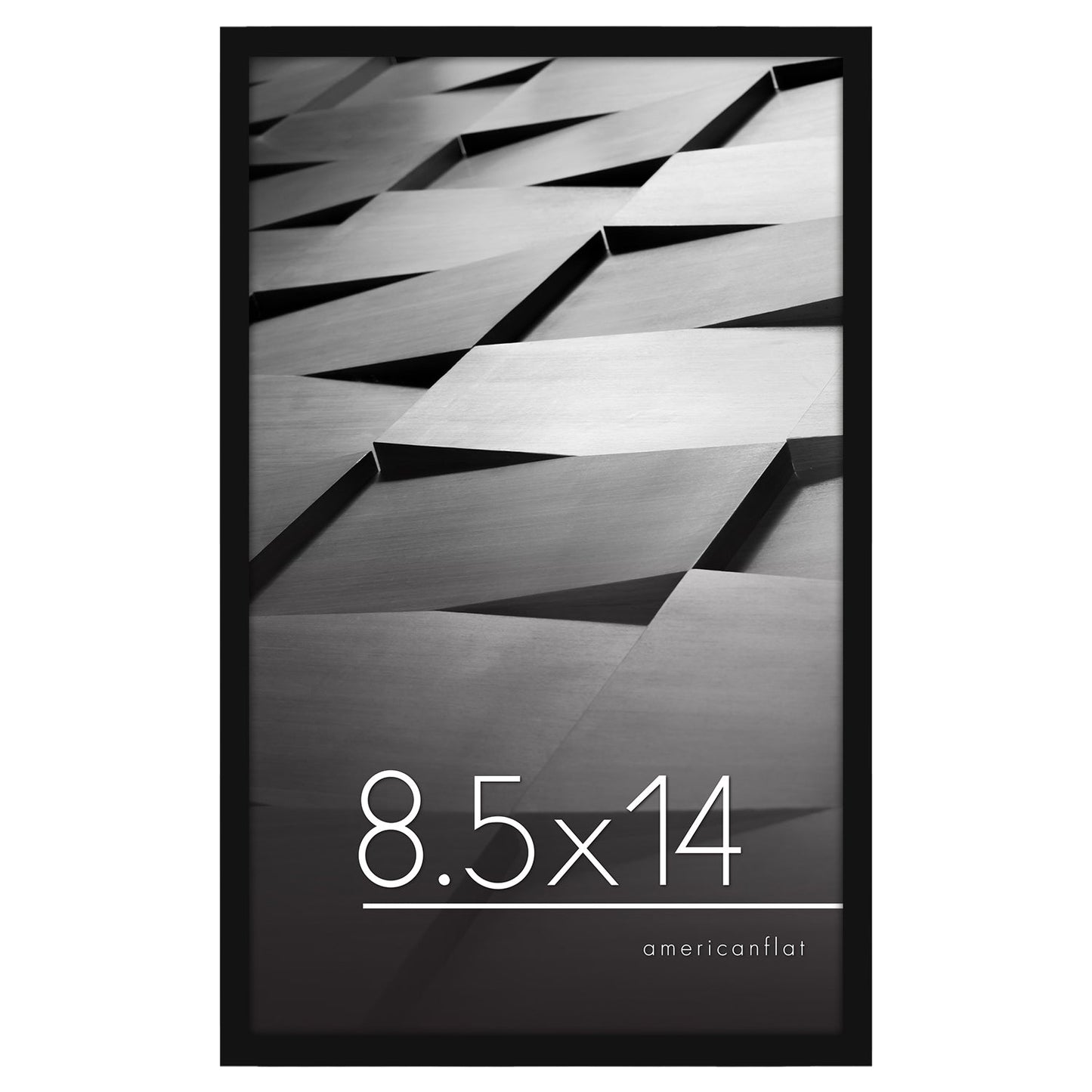 Modern Gallery Picture Frame without Mat, Black | Streamline Collection
