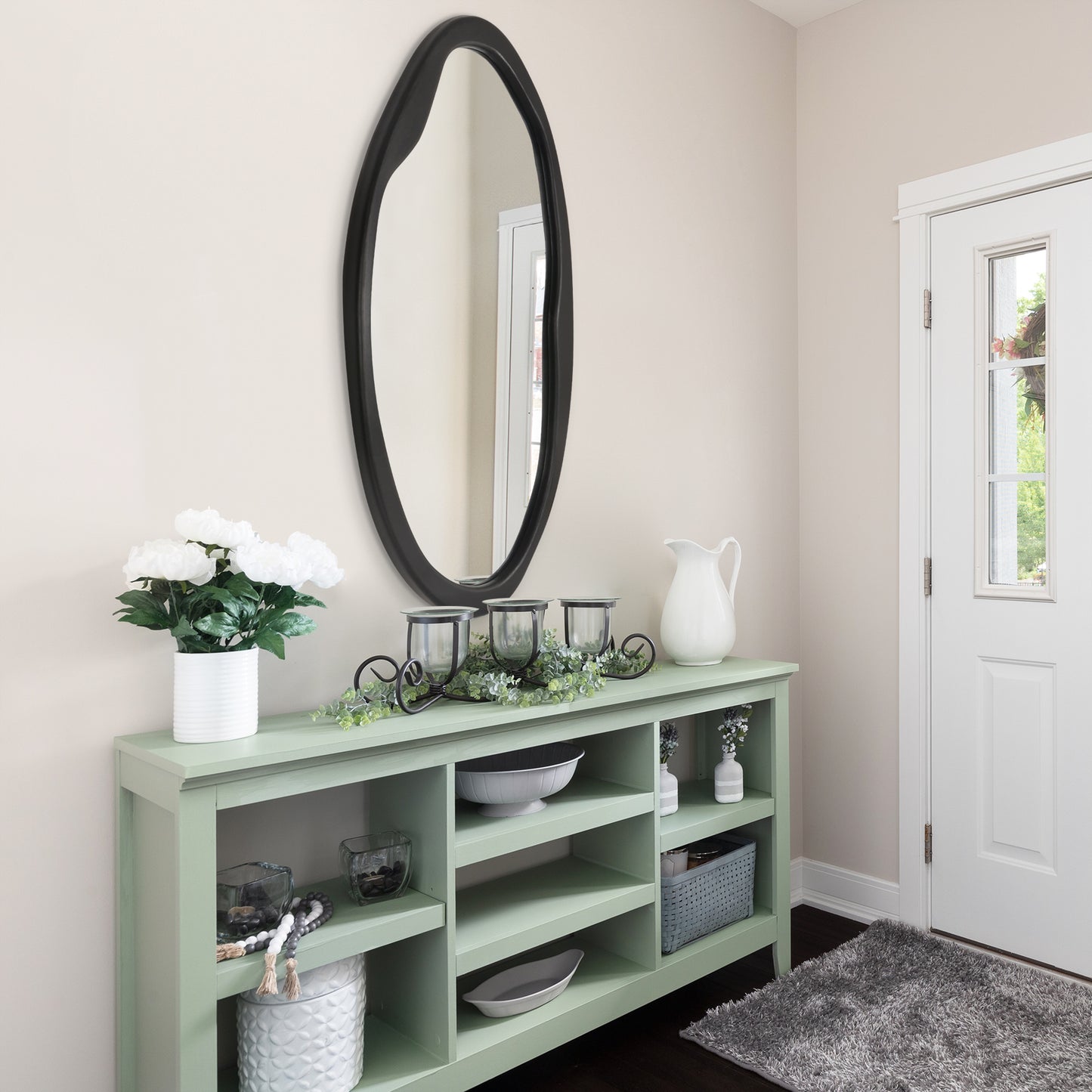 Asymmetrical Mirror - Irregular Wall Mirror for Bathroom, Living Room, Entryway Hall, and Decorative Mirror for Bedroom