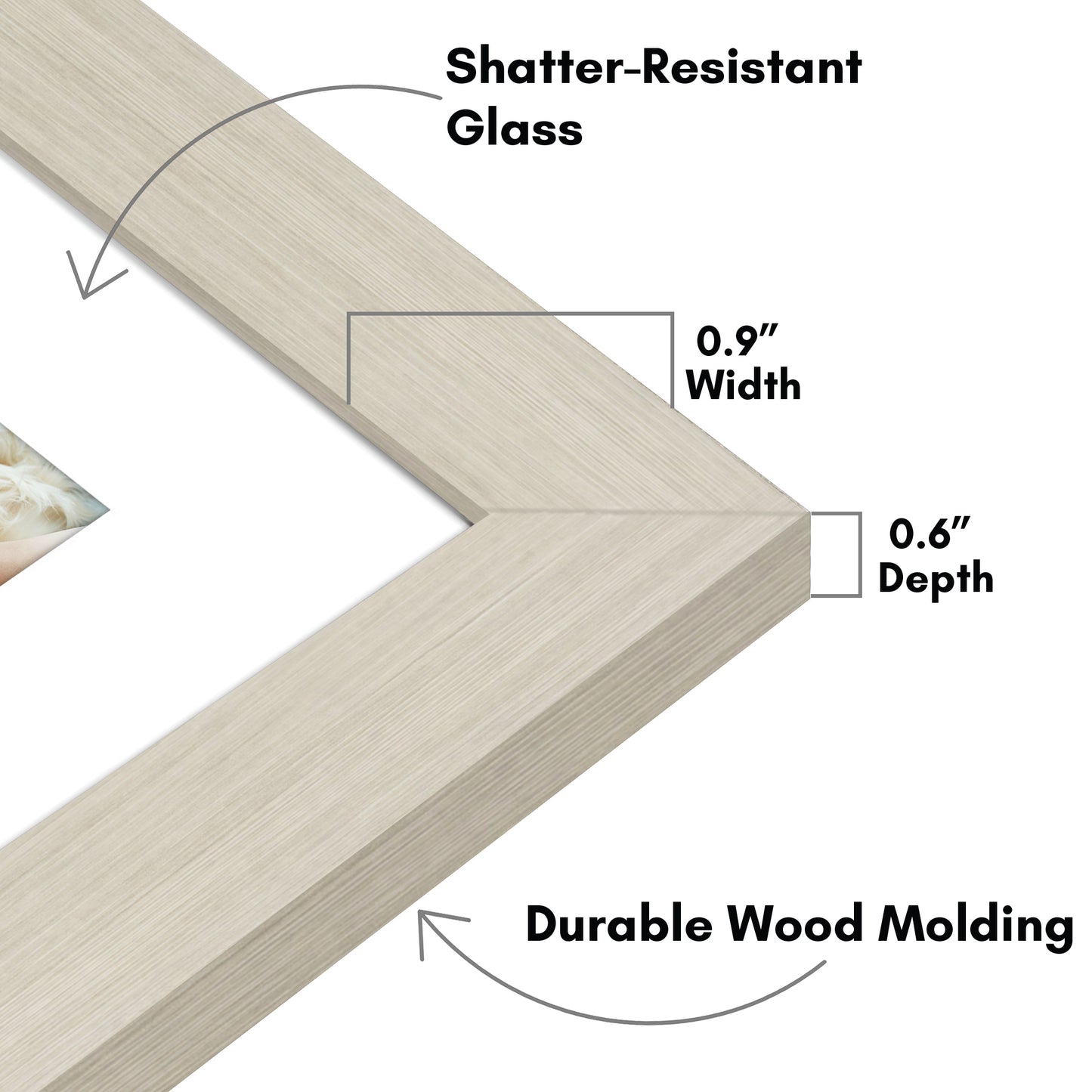 Picture Frame with Mat | Engineered Wood Photo Frame